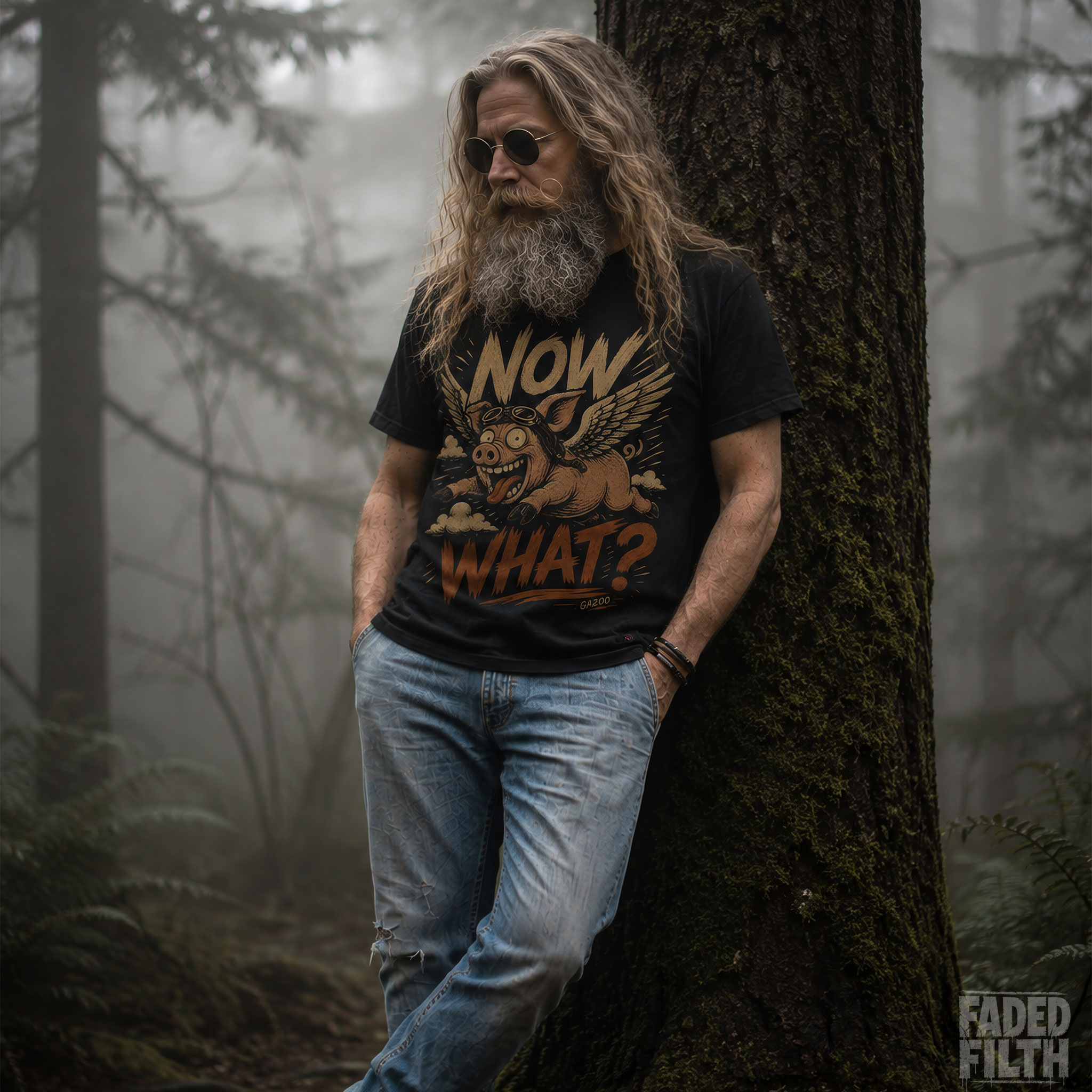 Now What? Flying Pig Unisex T-Shirt product thumbnail image Now What? Flying Pig Unisex T-Shirt product thumbnail image