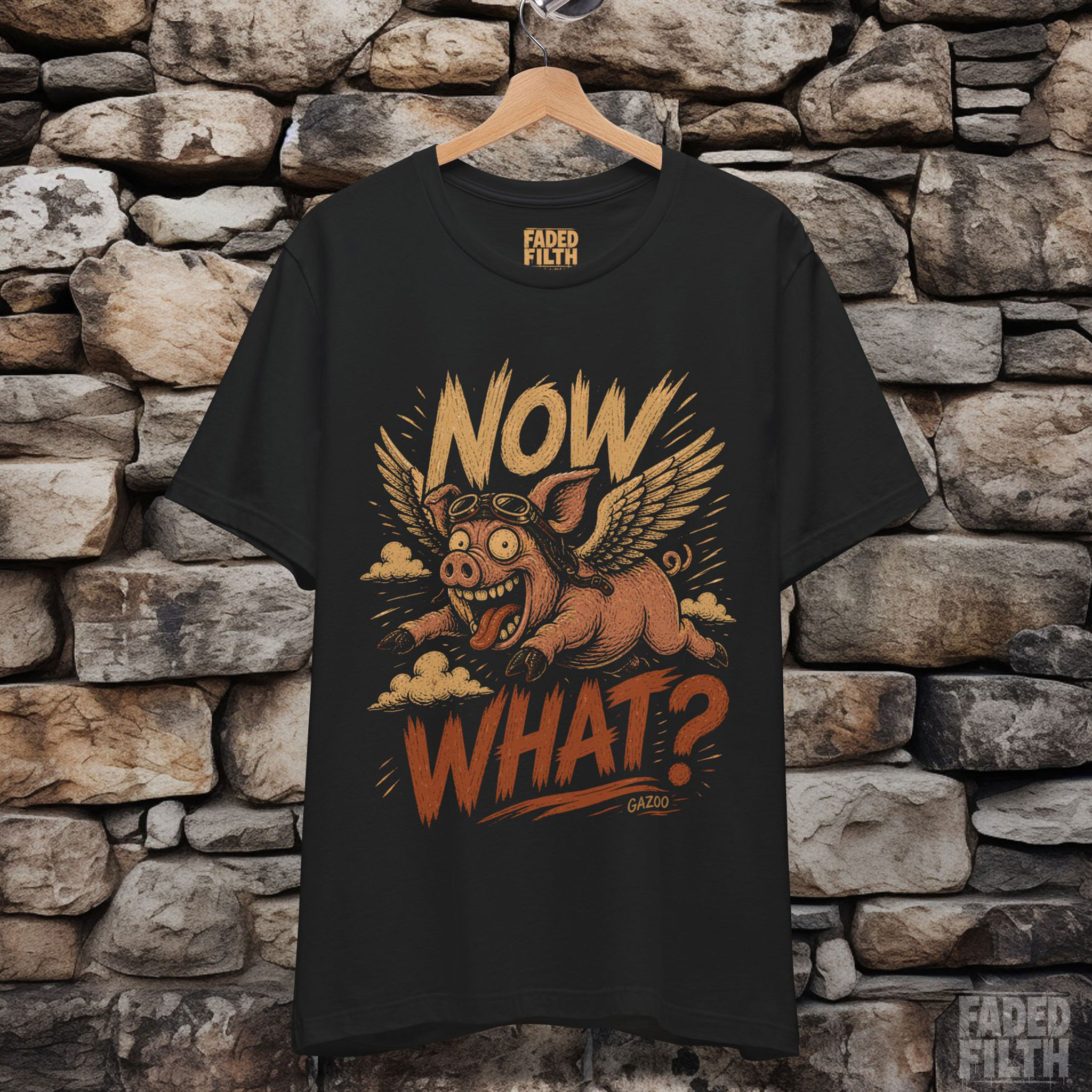Now What? Flying Pig Unisex T-Shirt product thumbnail image
