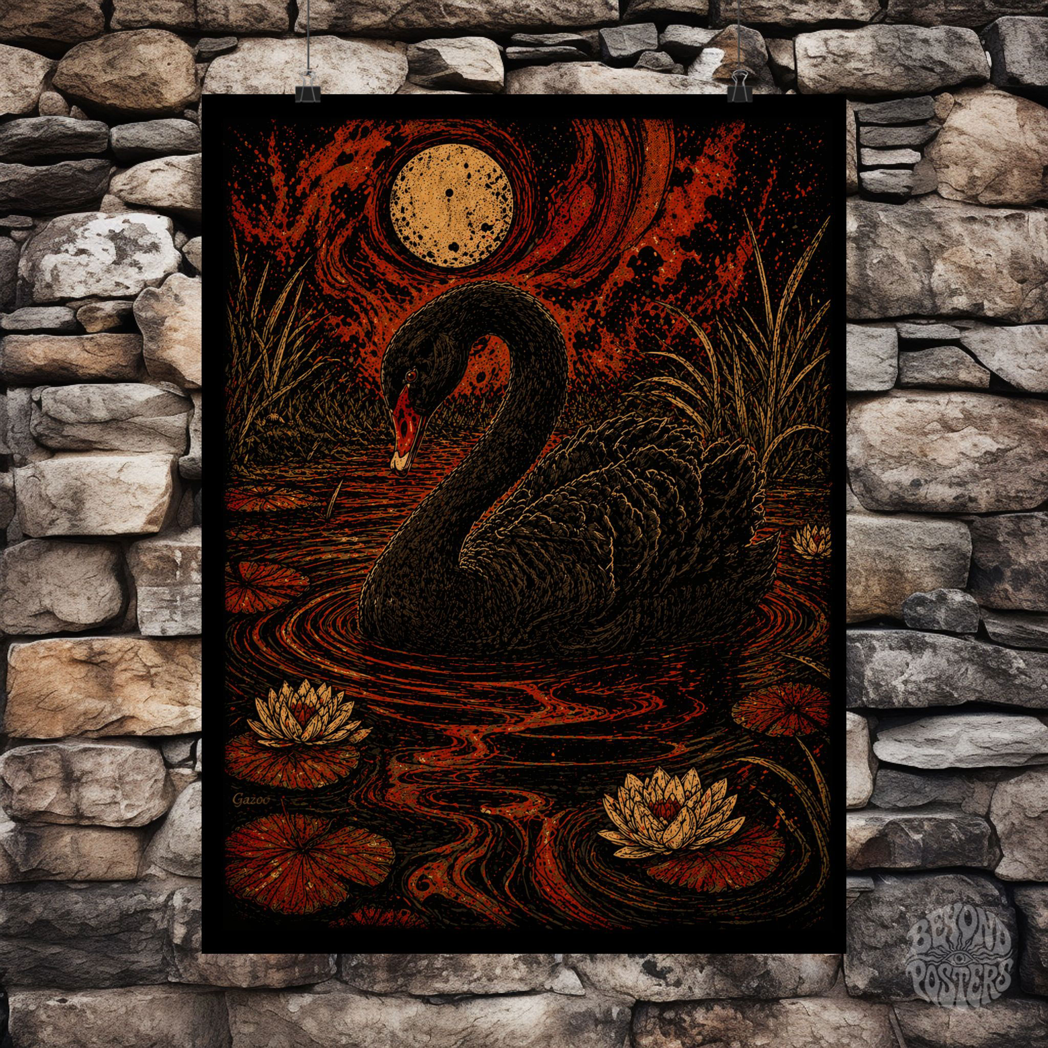 Blood Moon Swan Poster product thumbnail image Blood Moon Swan Poster product thumbnail image
