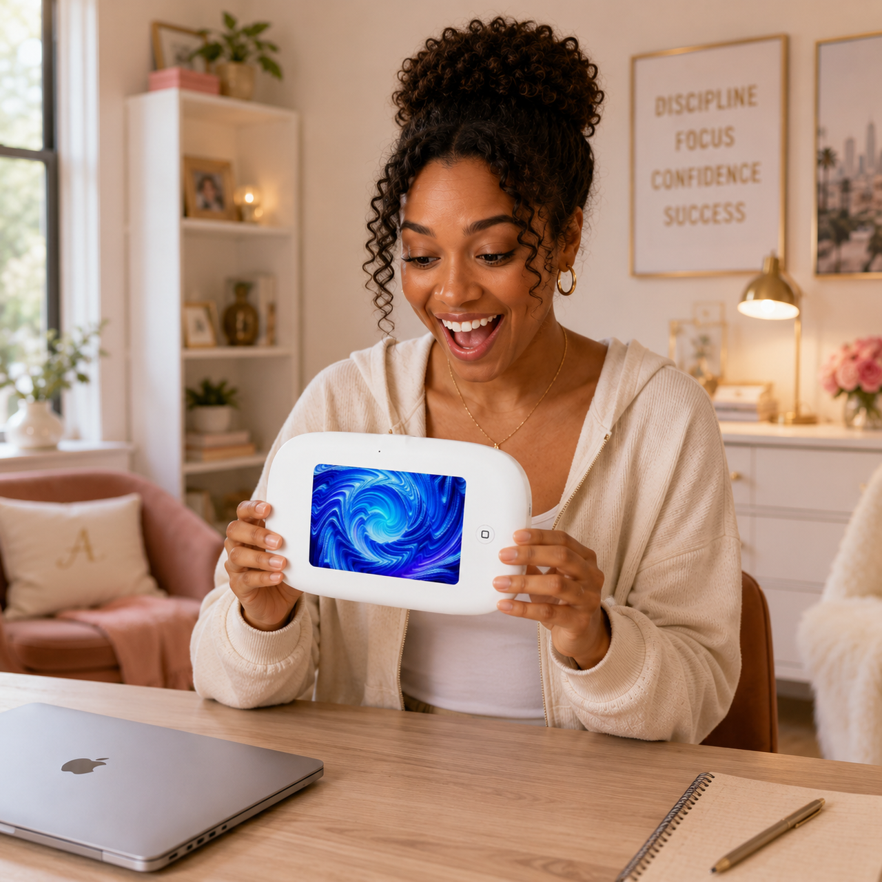 UV Phone Sanitizer and Wireless Charging Pad - Stylish and Self-Cleaning 