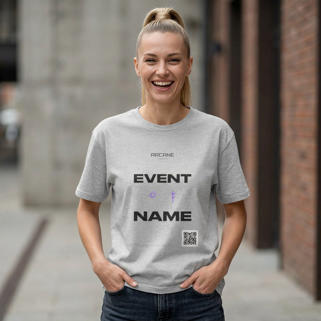 Date It  Name Boxy Tee — Minimal Tech Festival Shirt