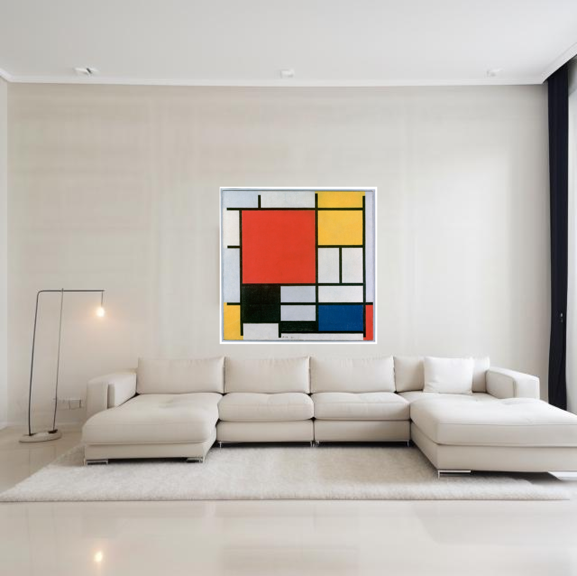 Abstract Geometric Art Poster — Mid-Century Color Block Wall Print product thumbnail image