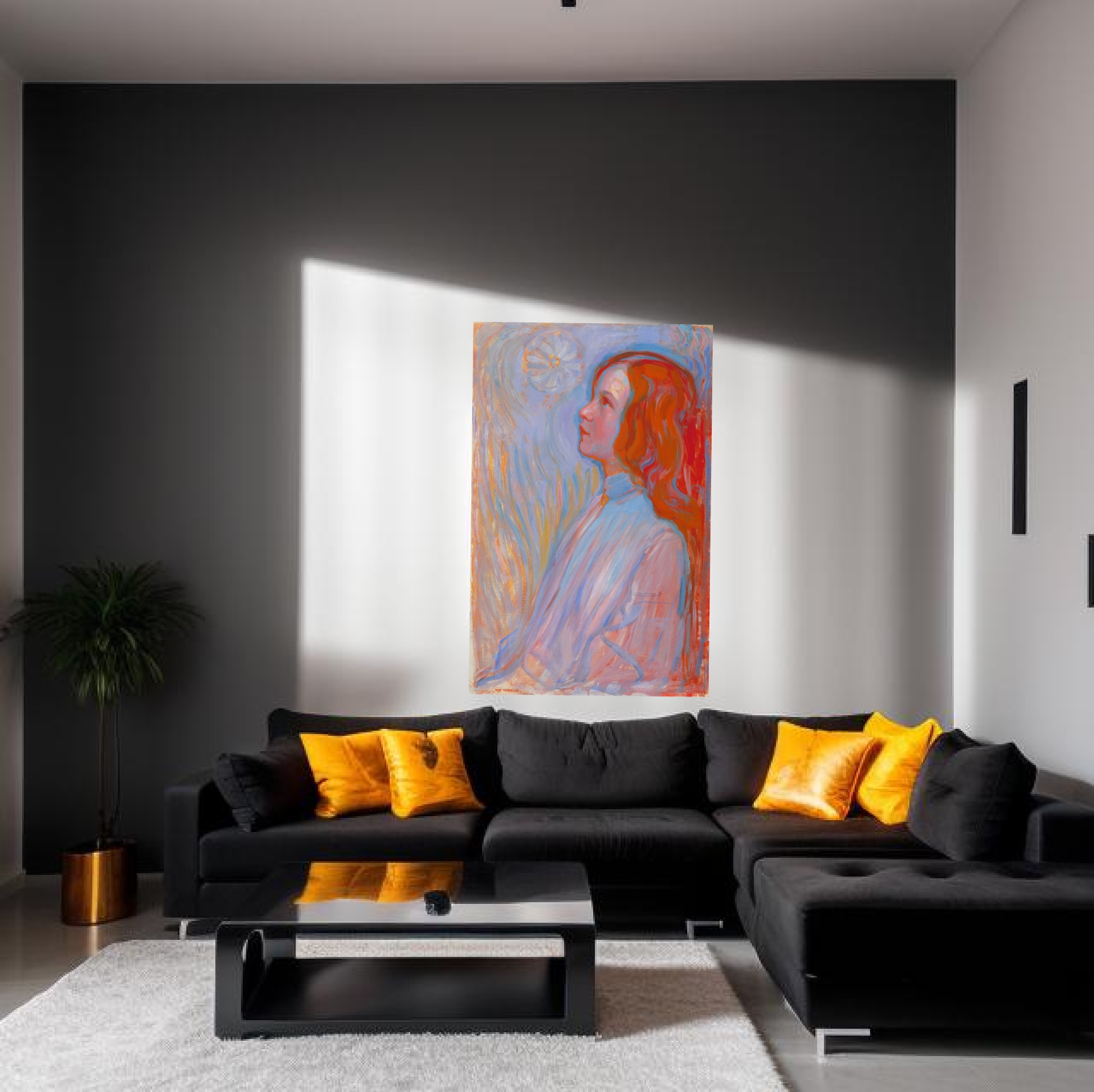 Red-Haired Girl Art Poster — Dreamy Figurative Wall Art Print product thumbnail image Red-Haired Girl Art Poster — Dreamy Figurative Wall Art Print product thumbnail image