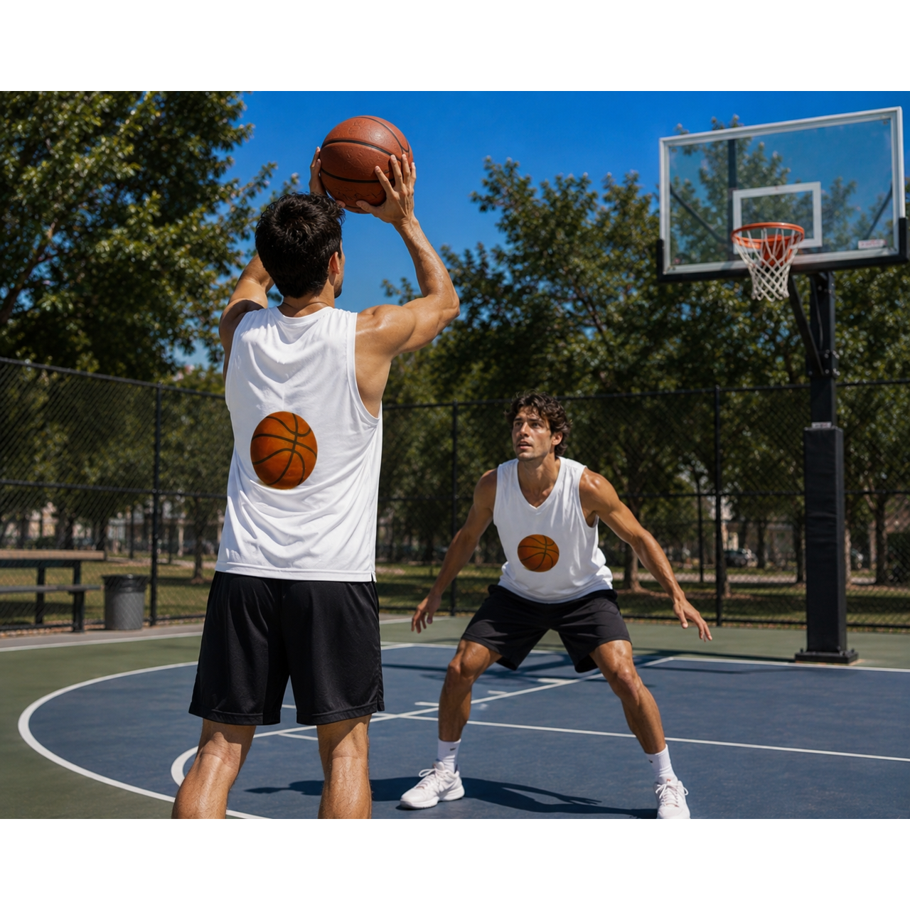 Basketball Jersey with Realistic Ball Design 
