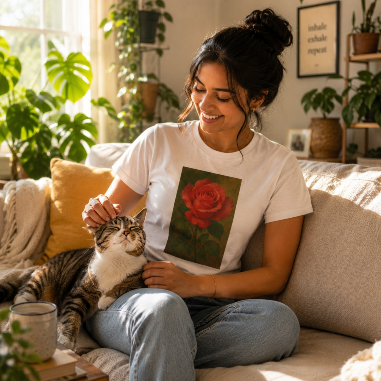 Women's Softstyle Tee - T-Shirt for Casual Wear - Vintage Rose Art product thumbnail image Women's Softstyle Tee - T-Shirt for Casual Wear - Vintage Rose Art product thumbnail image