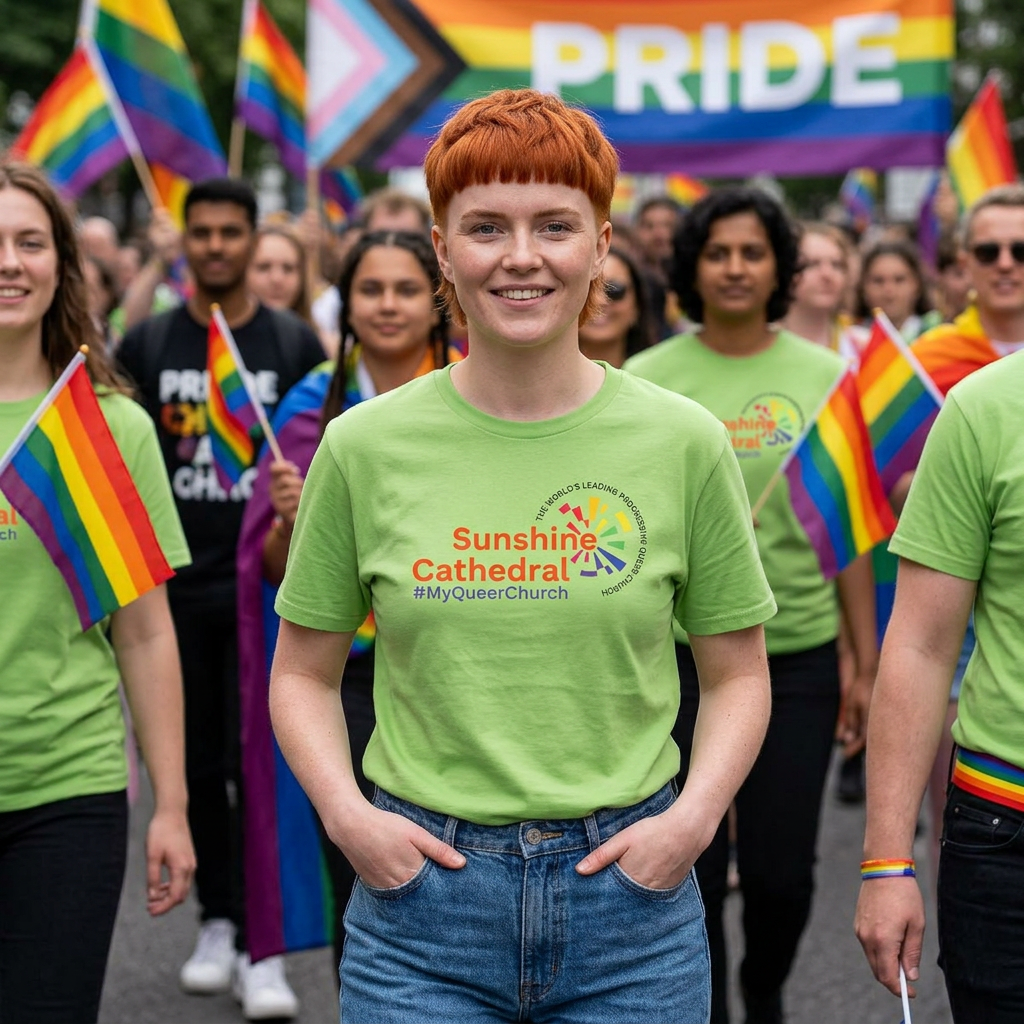 Sunshine Cathedral 'My Queer Church' T-Shirt product thumbnail image