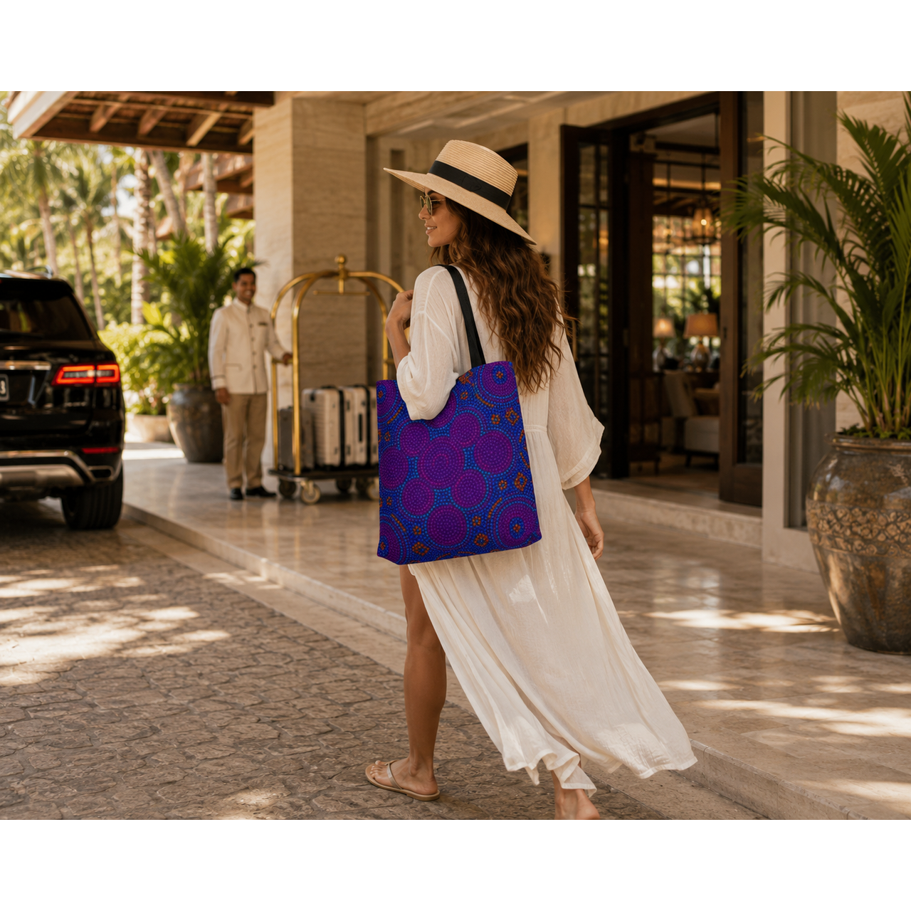 Vibrant Tote Bag – Stylish Reusable Bag for Everyday Use with an Artistic Design product thumbnail image
