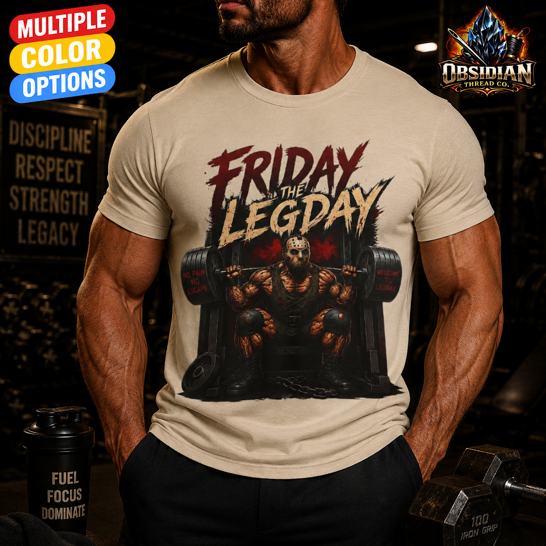 Friday The Leg Day Gym Shirt Bodybuilding Workout Jason Deadlift Weightlifting  product thumbnail image