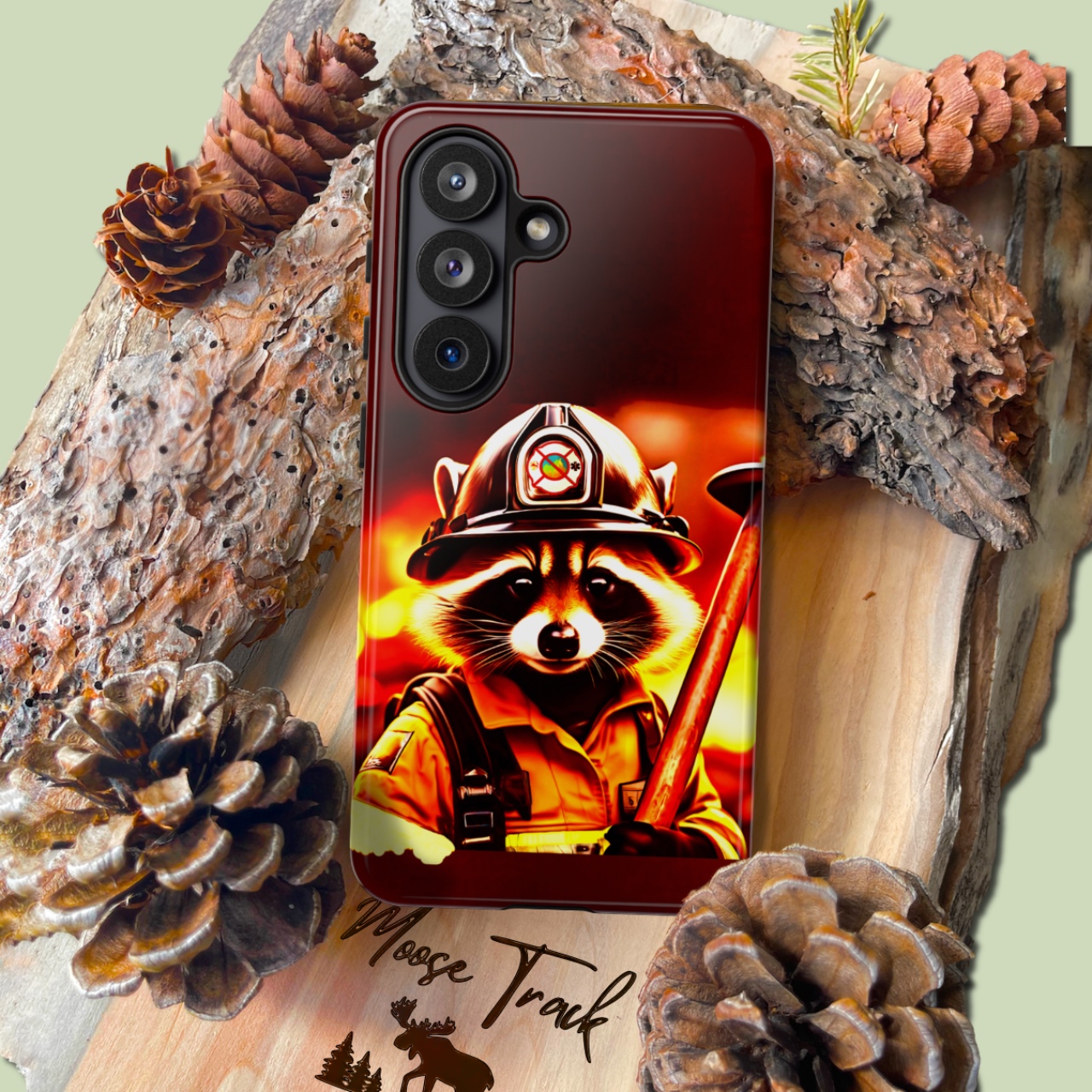 Firefighter Raccoon Tough Cases product thumbnail image