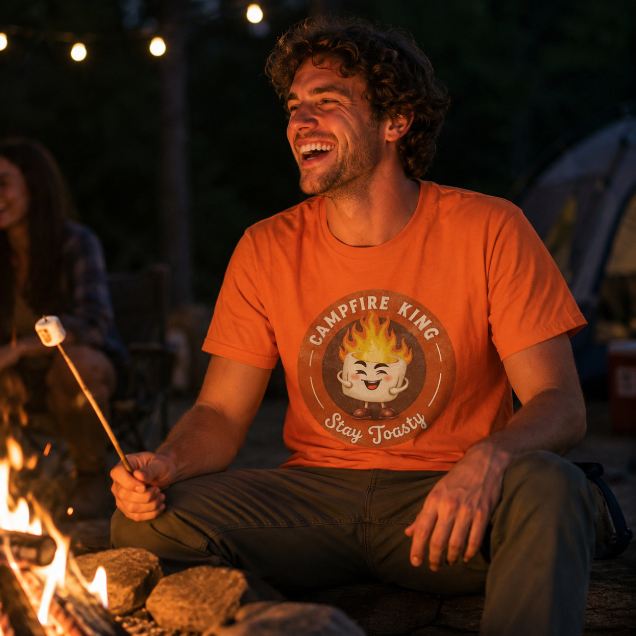 Campfire King T-Shirt - "Stay Toasty" Funny Camping Tee product thumbnail image