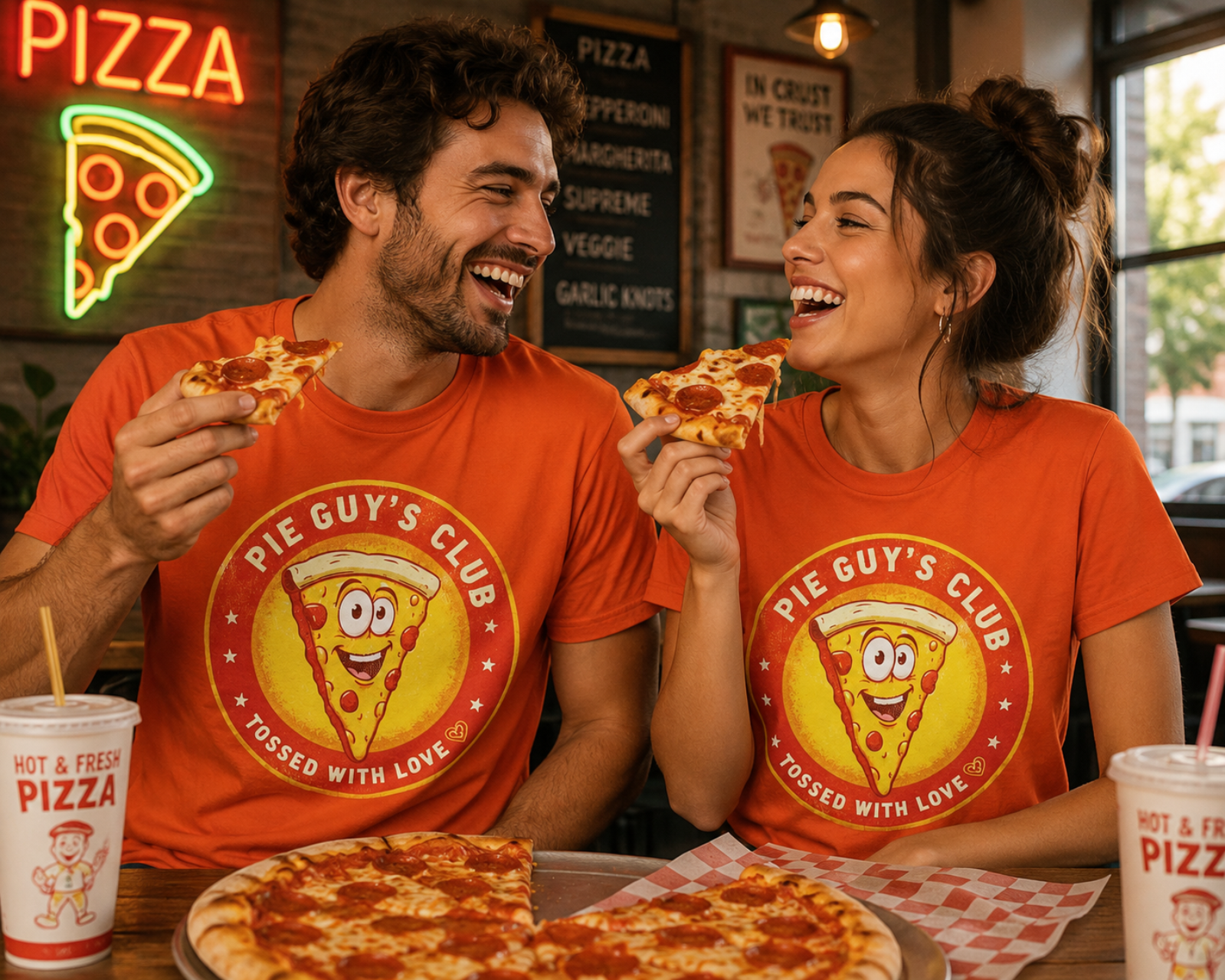 Pie Guy’s Club T-Shirt- 'Tossed With Love' Funny Pizza Graphic Tee