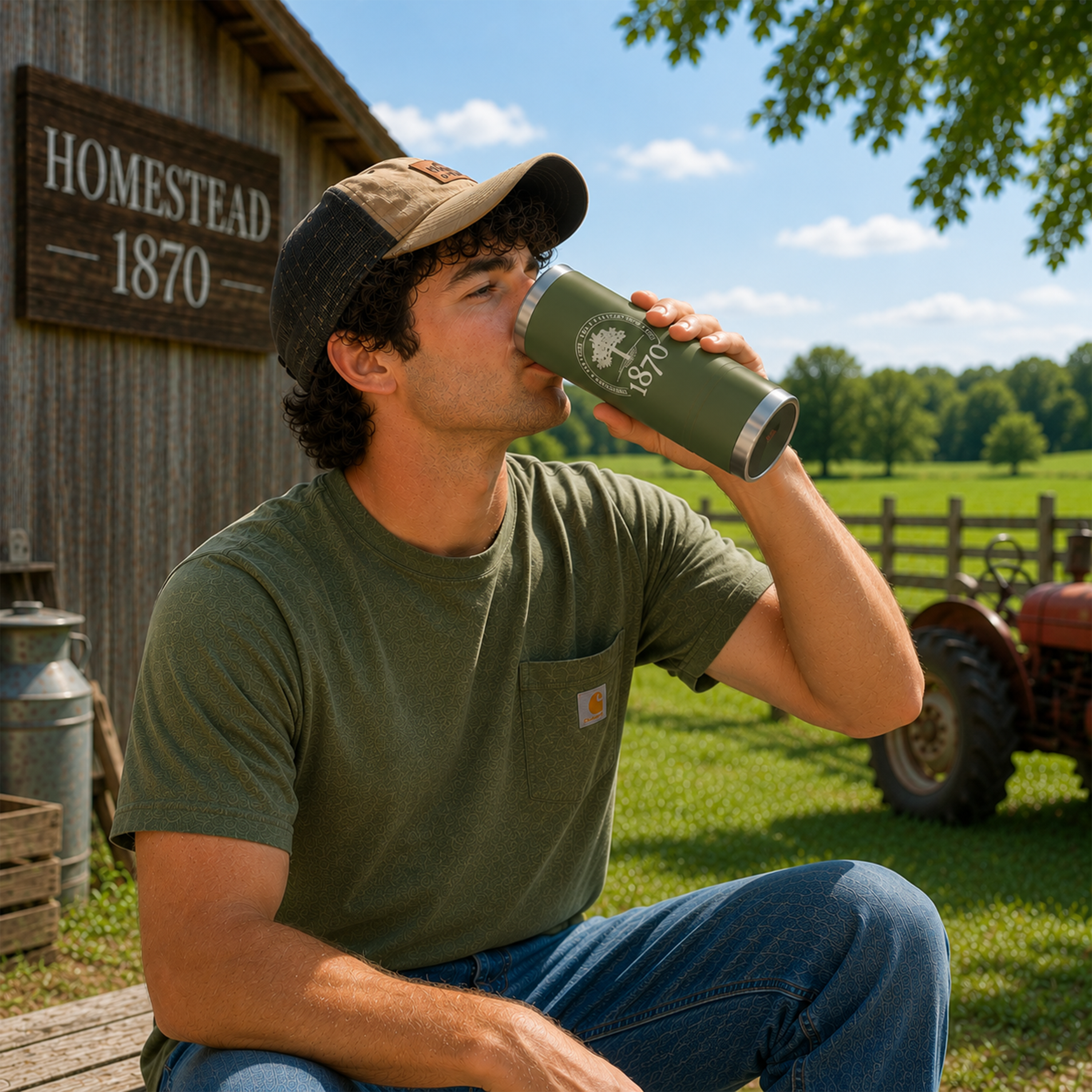 1870 Logo Skinny Tumbler — 22oz Stainless Travel Cup product thumbnail image