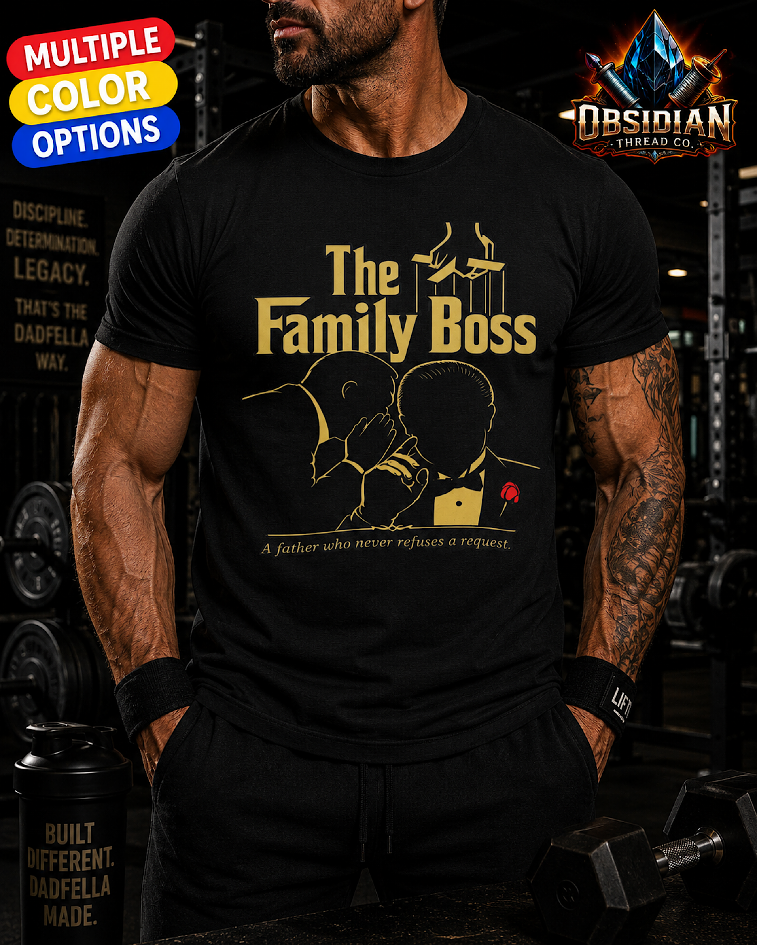 The Family Boss Fathers Day Shirt Mafia Movie Dad Gift Gangster Graphic Tee 2026 product thumbnail image