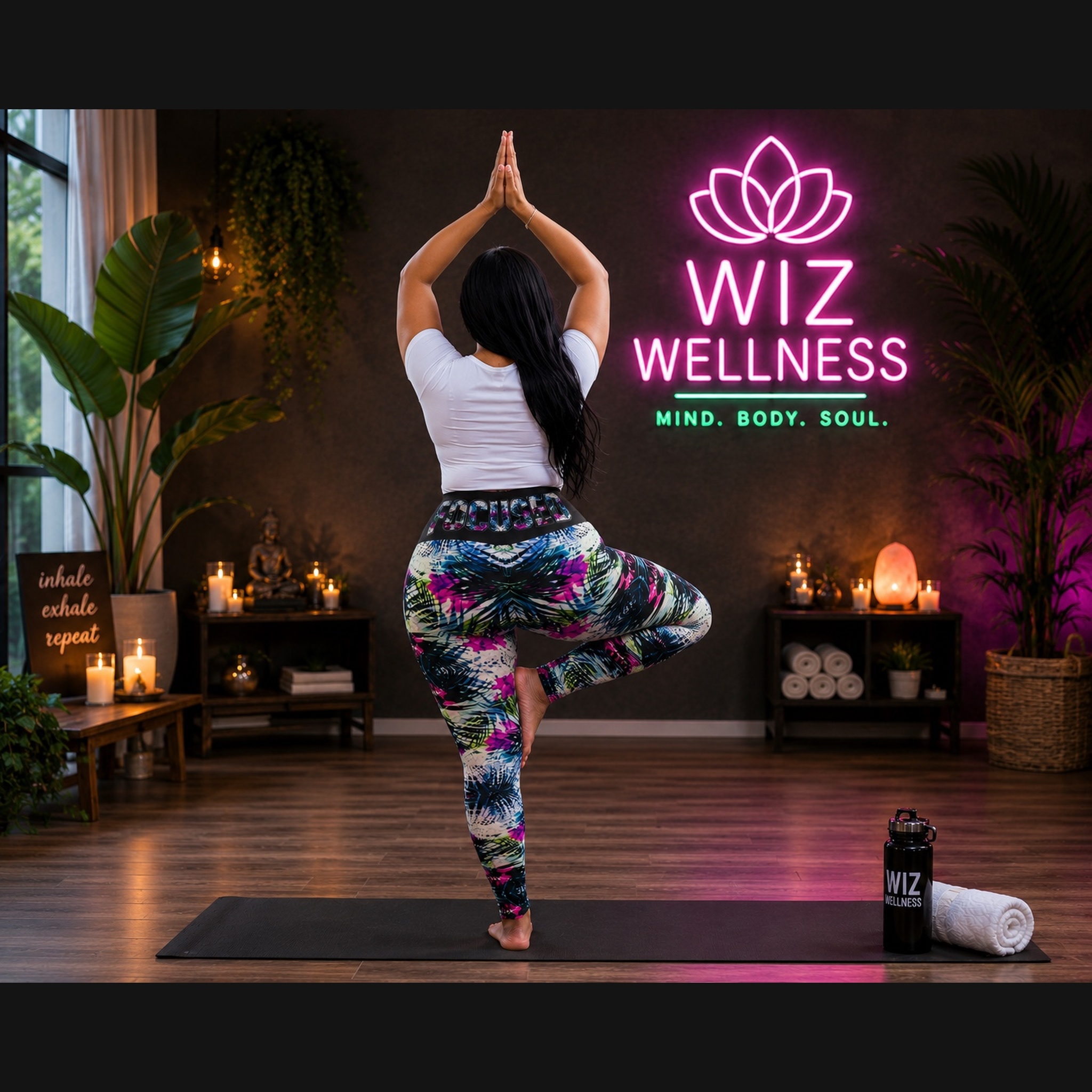 High Waisted Yoga Leggings (AOP) product thumbnail image High Waisted Yoga Leggings (AOP) product thumbnail image