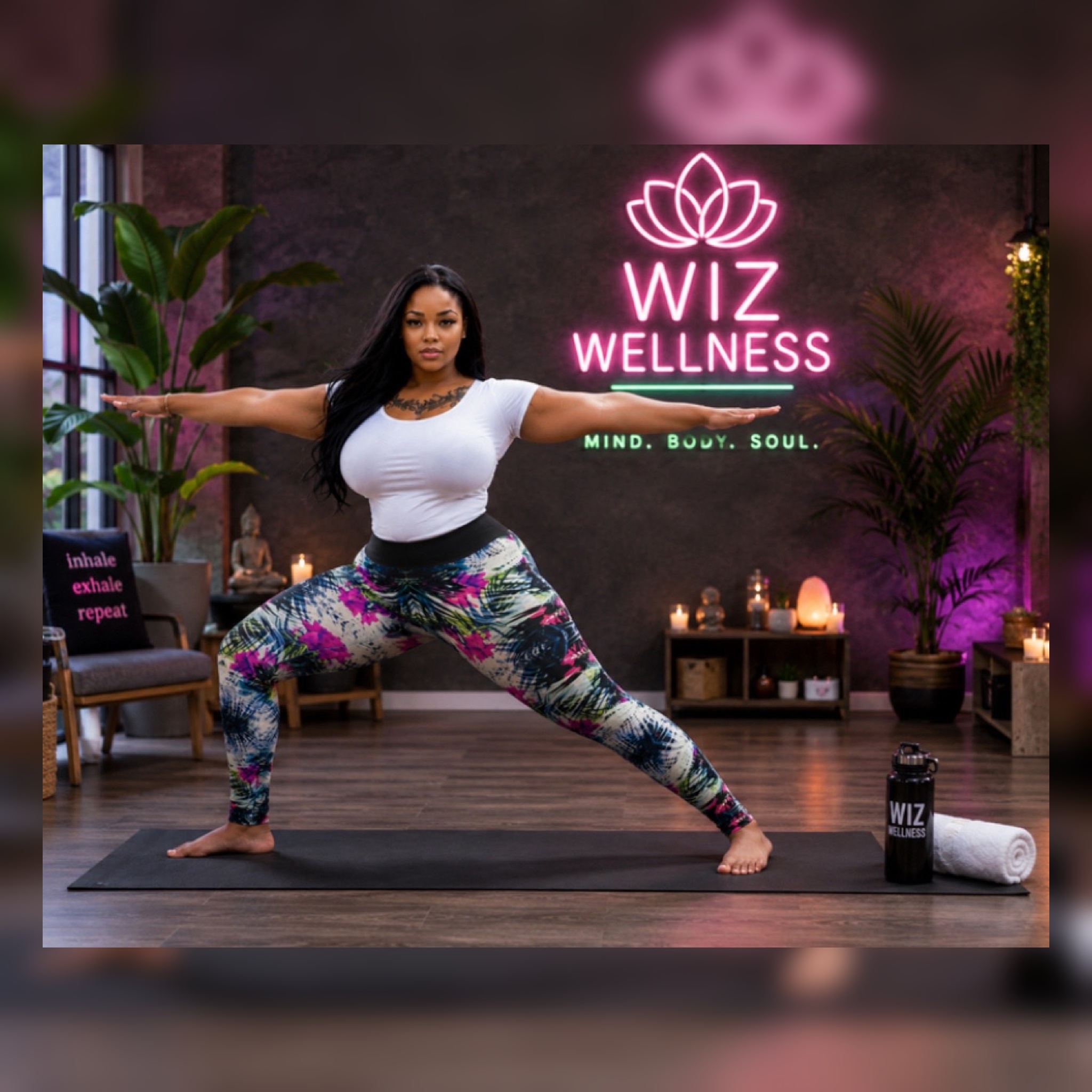 High Waisted Yoga Leggings (AOP) product thumbnail image