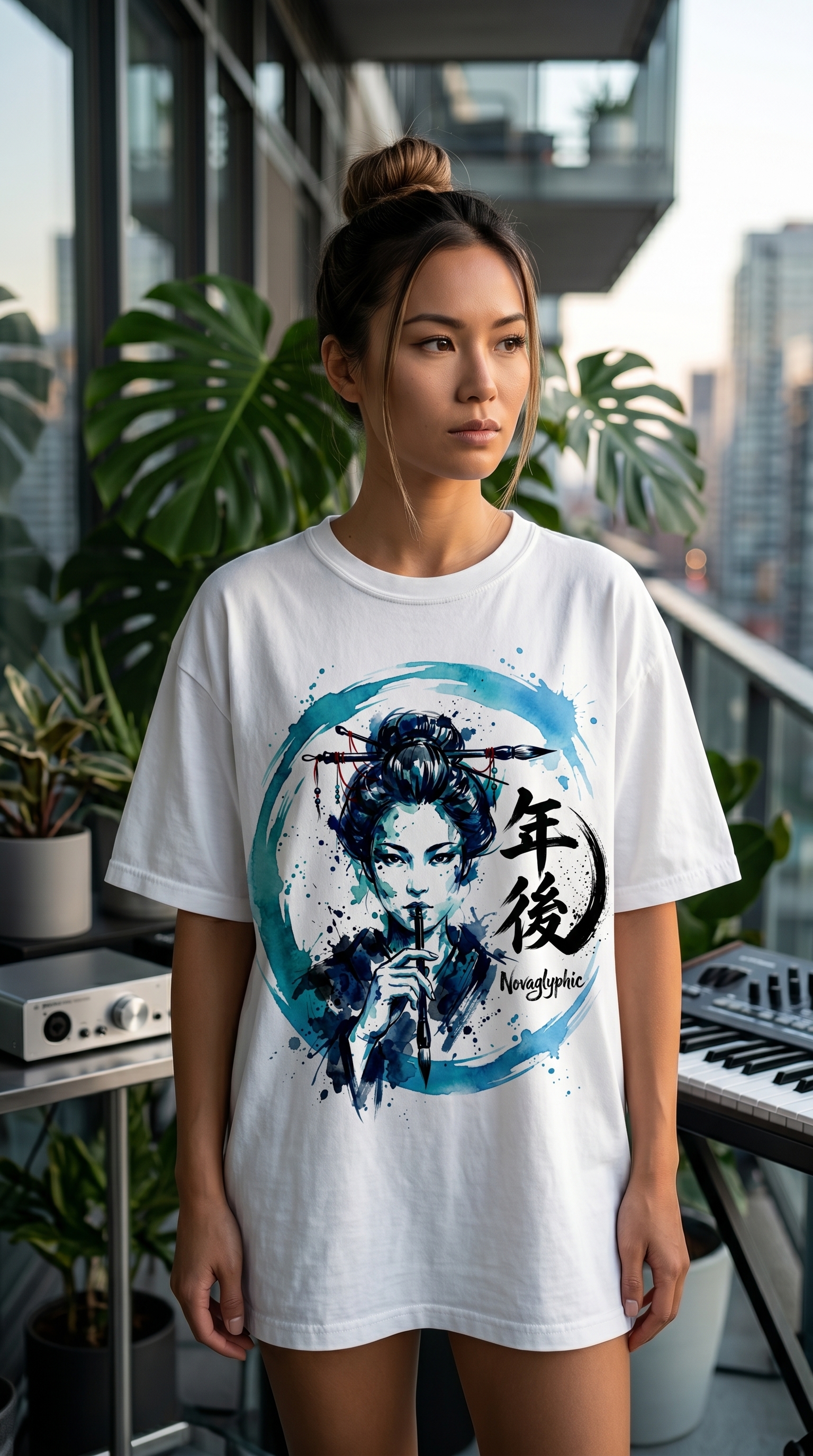 "Timeless" Calligraphy Streetwear Shirt | Japanese Ink Art Tee | Novaglyphic