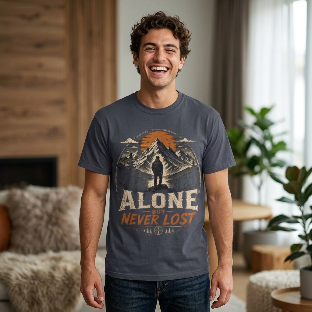 Alone But Never Lost Mountain Tee