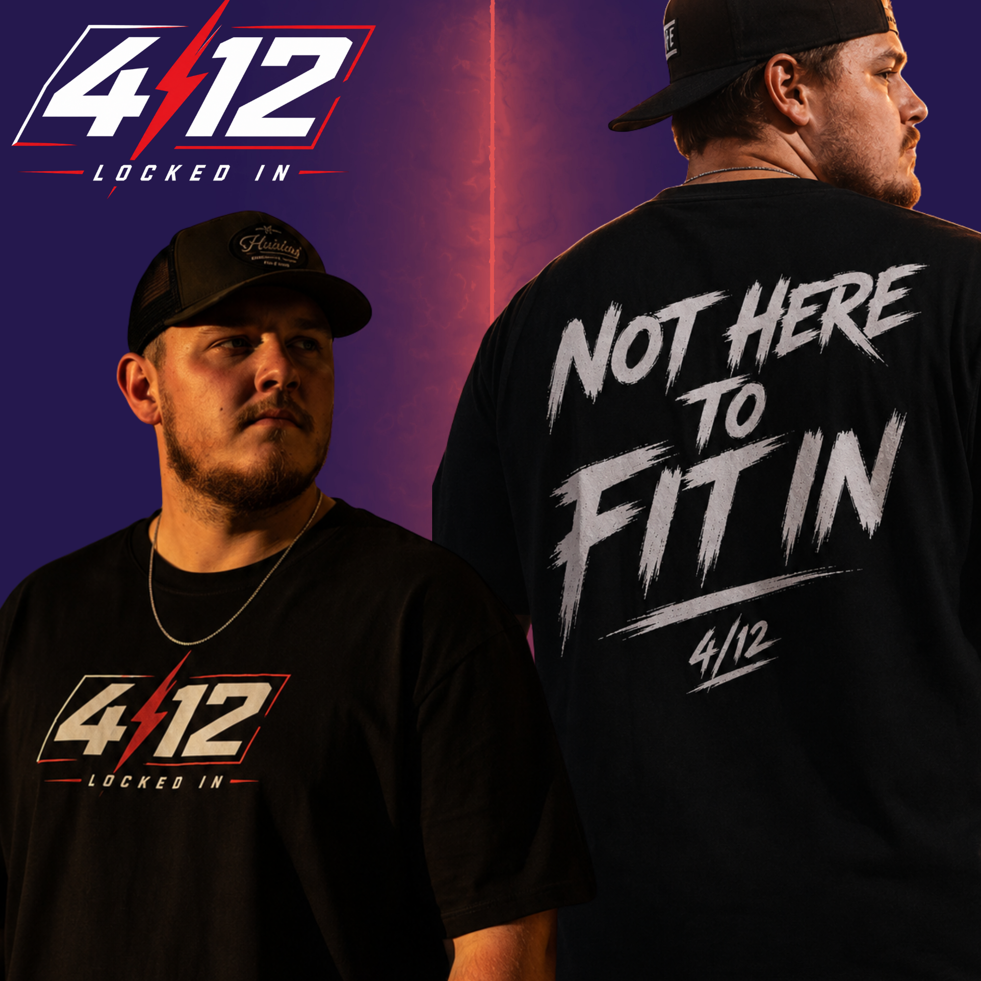 Not Here to Fit In T-Shirt — 4/12 Graphic Tee product thumbnail image Not Here to Fit In T-Shirt — 4/12 Graphic Tee product thumbnail image