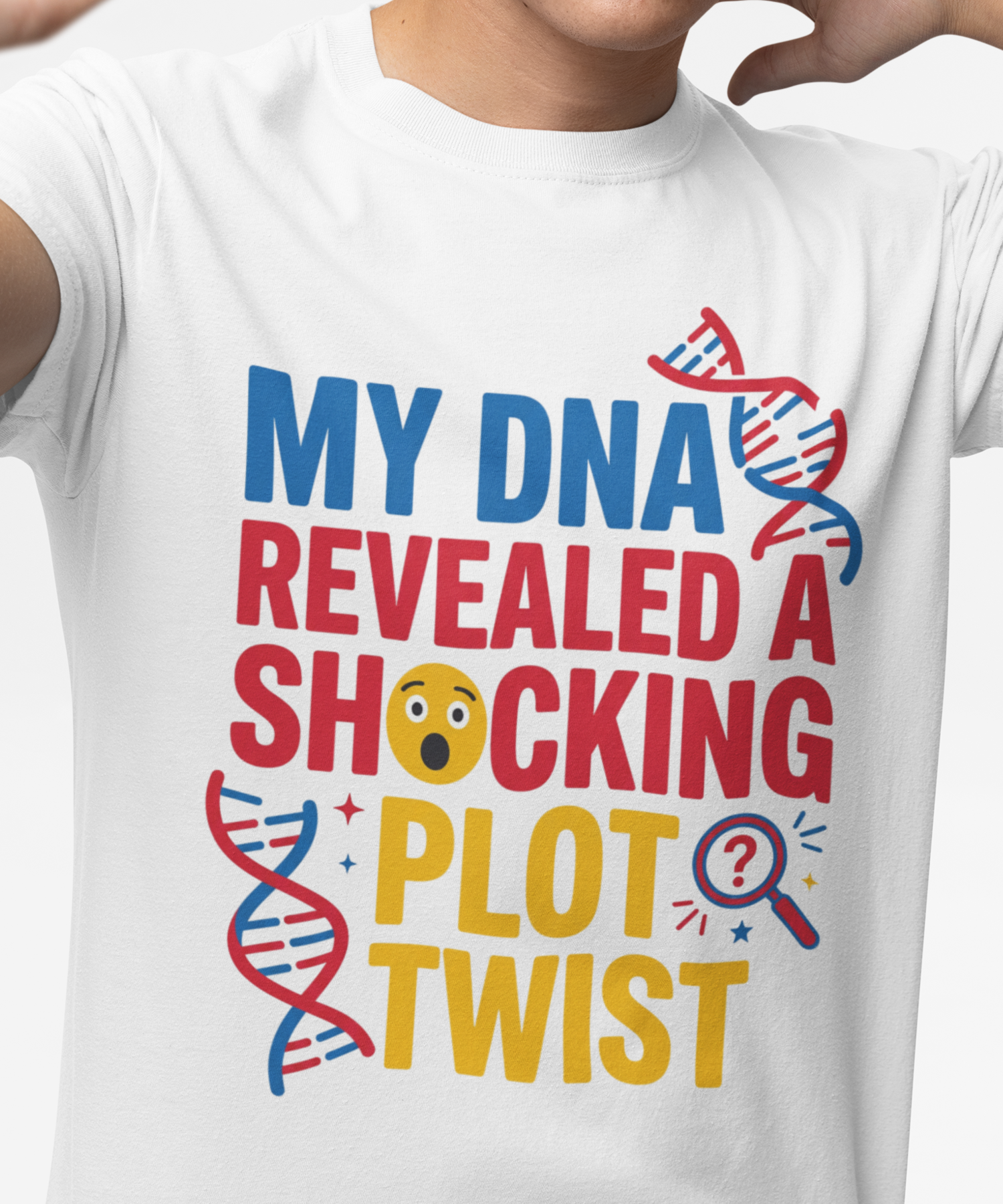 DNA Plot Twist Gildan Softstyle Adult Unisex T-Shirt, Funny Genetic Test Reveal Tee, Ancestry Lovers Gift product thumbnail image DNA Plot Twist Gildan Softstyle Adult Unisex T-Shirt, Funny Genetic Test Reveal Tee, Ancestry Lovers Gift product thumbnail image