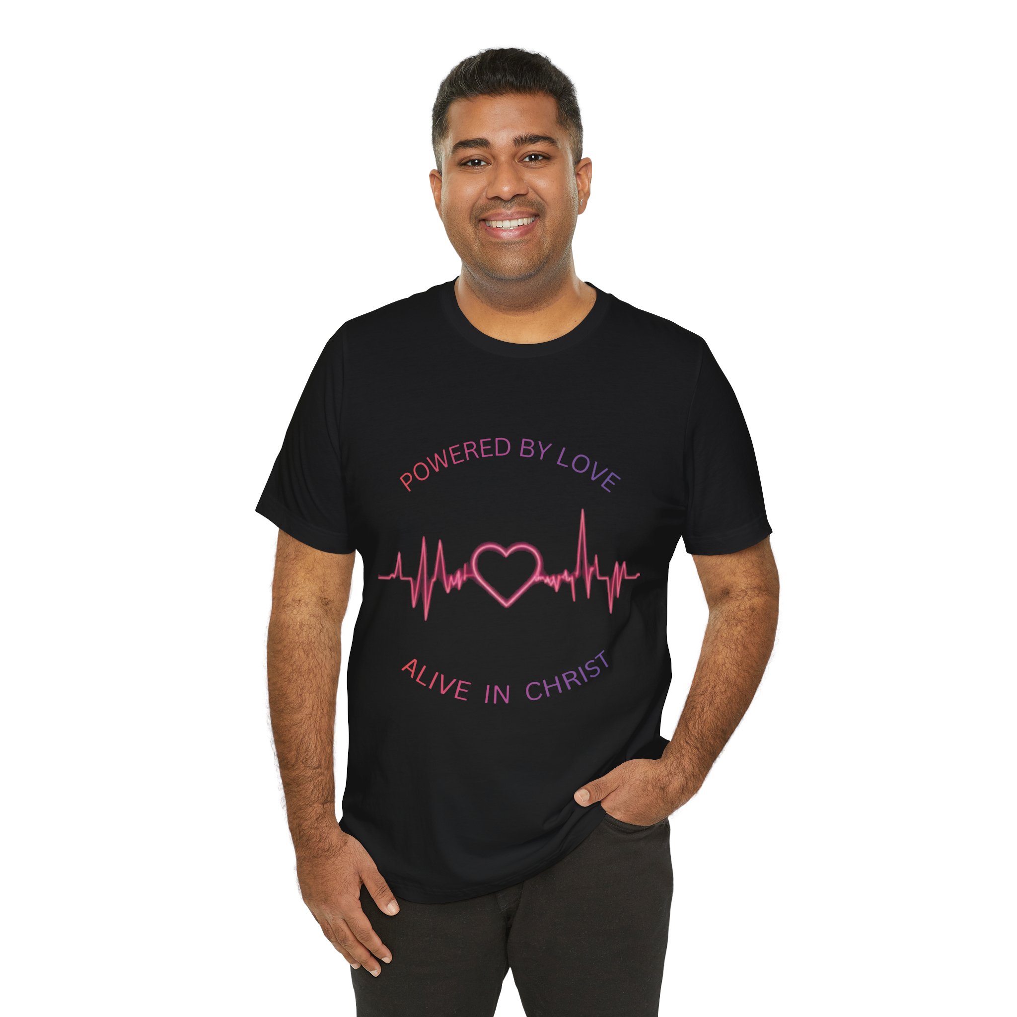 Christian Heartbeat Tee — “Powered by Love, Alive in Christ”- T Shirt - GIFTS-Graduation product thumbnail image Christian Heartbeat Tee — “Powered by Love, Alive in Christ”- T Shirt - GIFTS-Graduation product thumbnail image