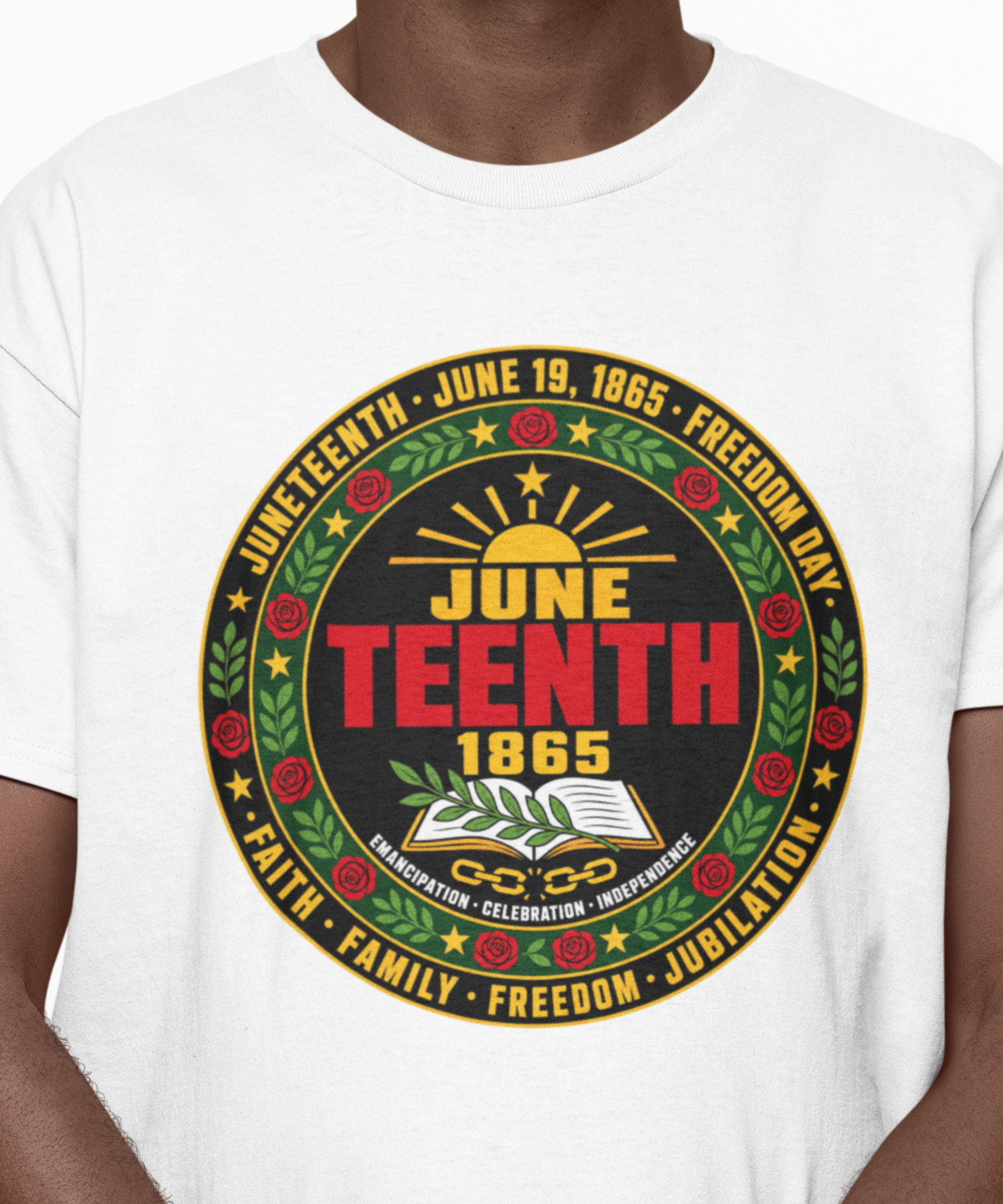 Juneteenth 1865 Gildan Softstyle Adult Unisex T-Shirt, African-American Faith Family Freedom Celebration Tee, University Style Heritage T-Shirt  product thumbnail image