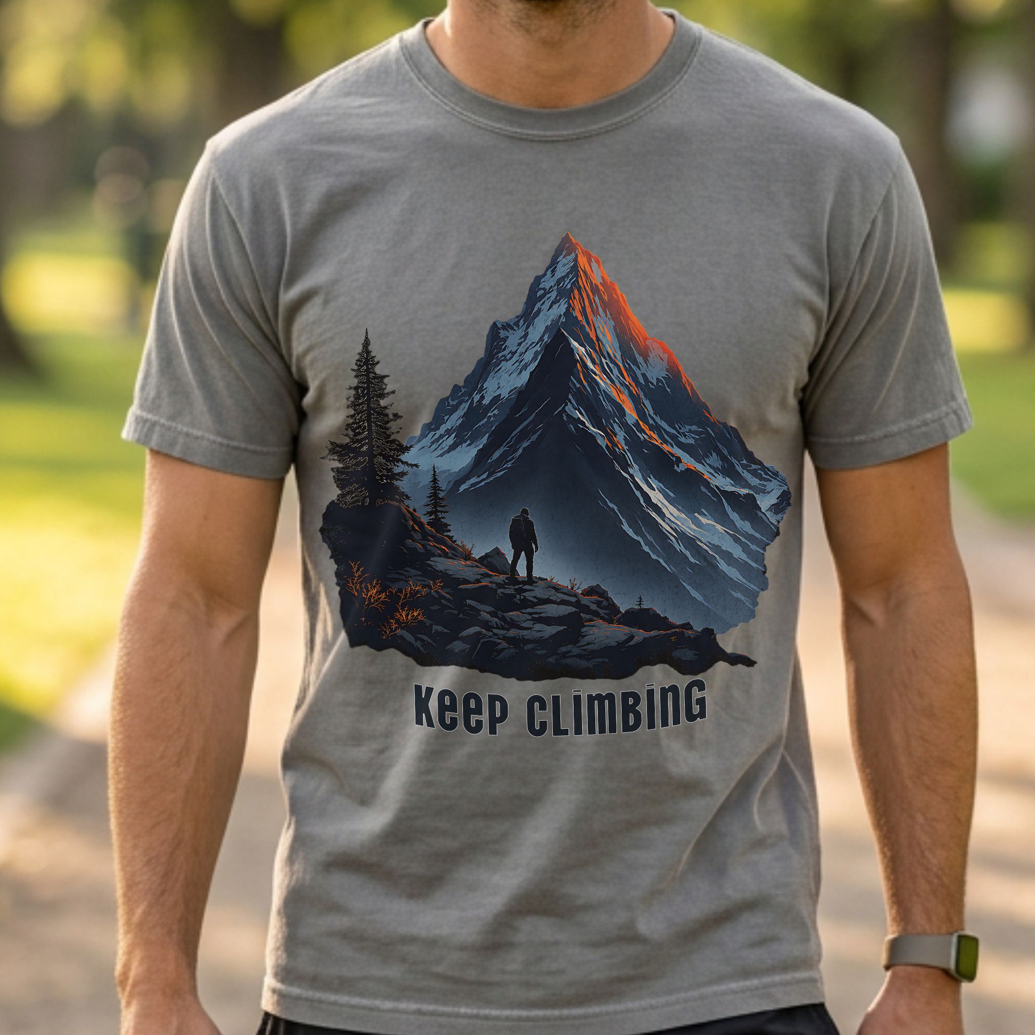 Keep Climbing Mountain T-Shirt — Outdoor Adventure Graphic Tee product thumbnail image Keep Climbing Mountain T-Shirt — Outdoor Adventure Graphic Tee product thumbnail image