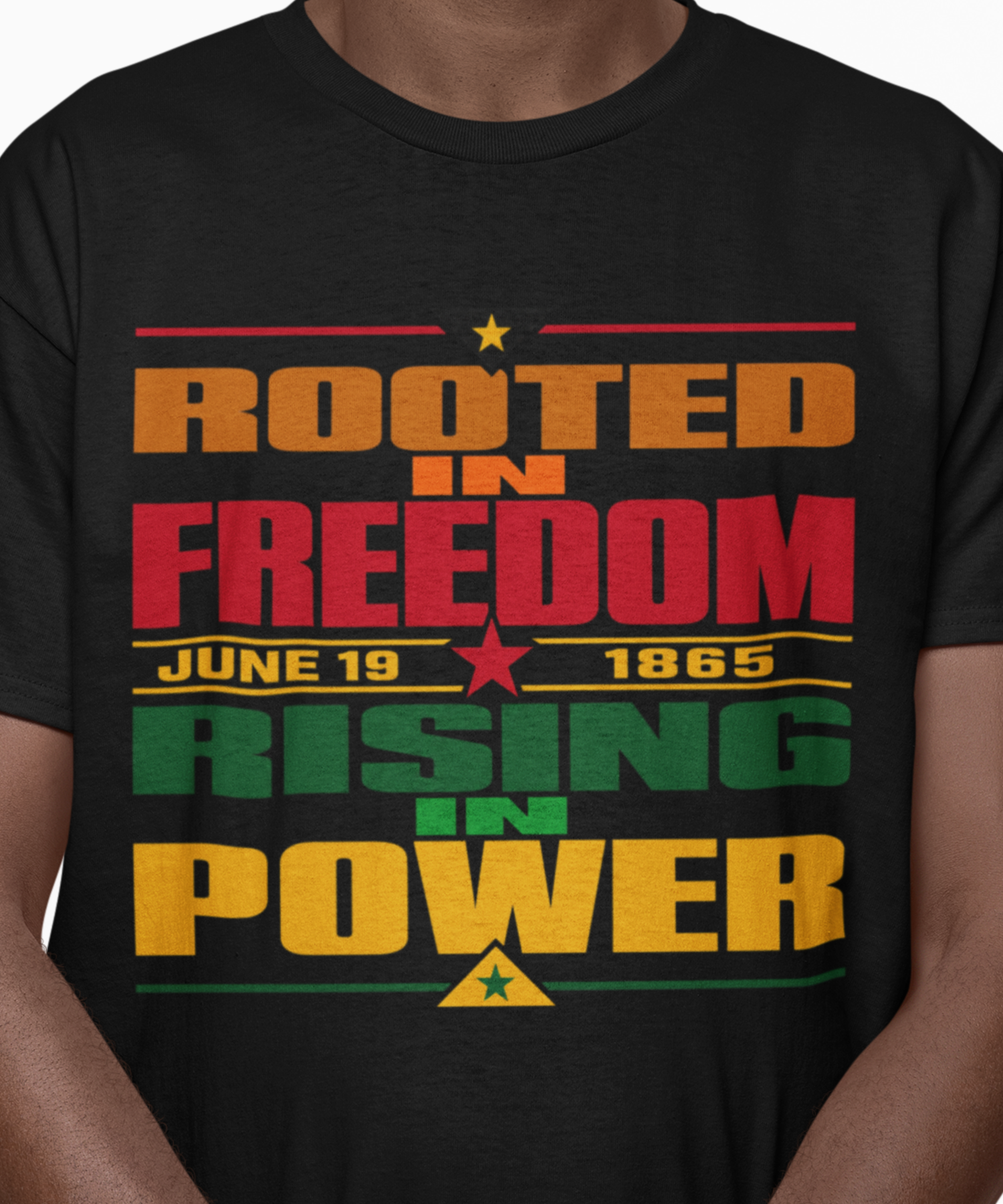 Juneteenth Freedom Gildan Softstyle Adult Unisex T-Shirt, "Rooted in Freedom, Rising in Power" Tee product thumbnail image Juneteenth Freedom Gildan Softstyle Adult Unisex T-Shirt, "Rooted in Freedom, Rising in Power" Tee product thumbnail image