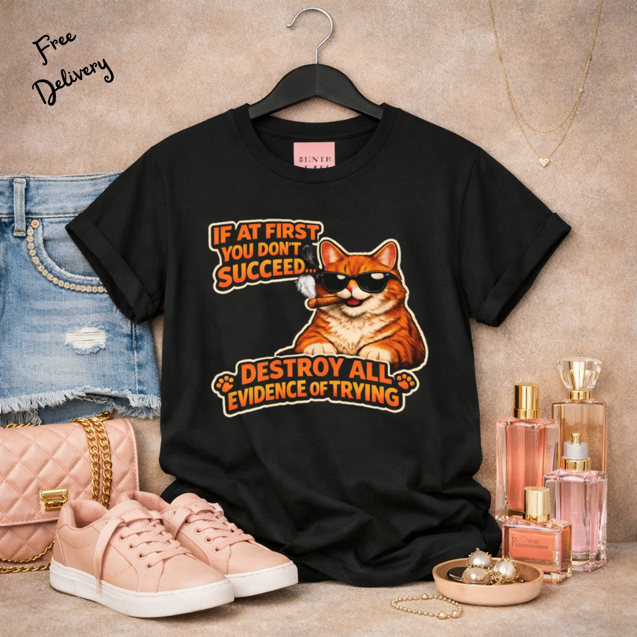 Funny Cool Sunglasses Cat Tee, Tabby Illustration Humorous T-Shirt, Animal Lovers Shirt, Pet Owners Gift, Casual Fashion product thumbnail image Funny Cool Sunglasses Cat Tee, Tabby Illustration Humorous T-Shirt, Animal Lovers Shirt, Pet Owners Gift, Casual Fashion product thumbnail image
