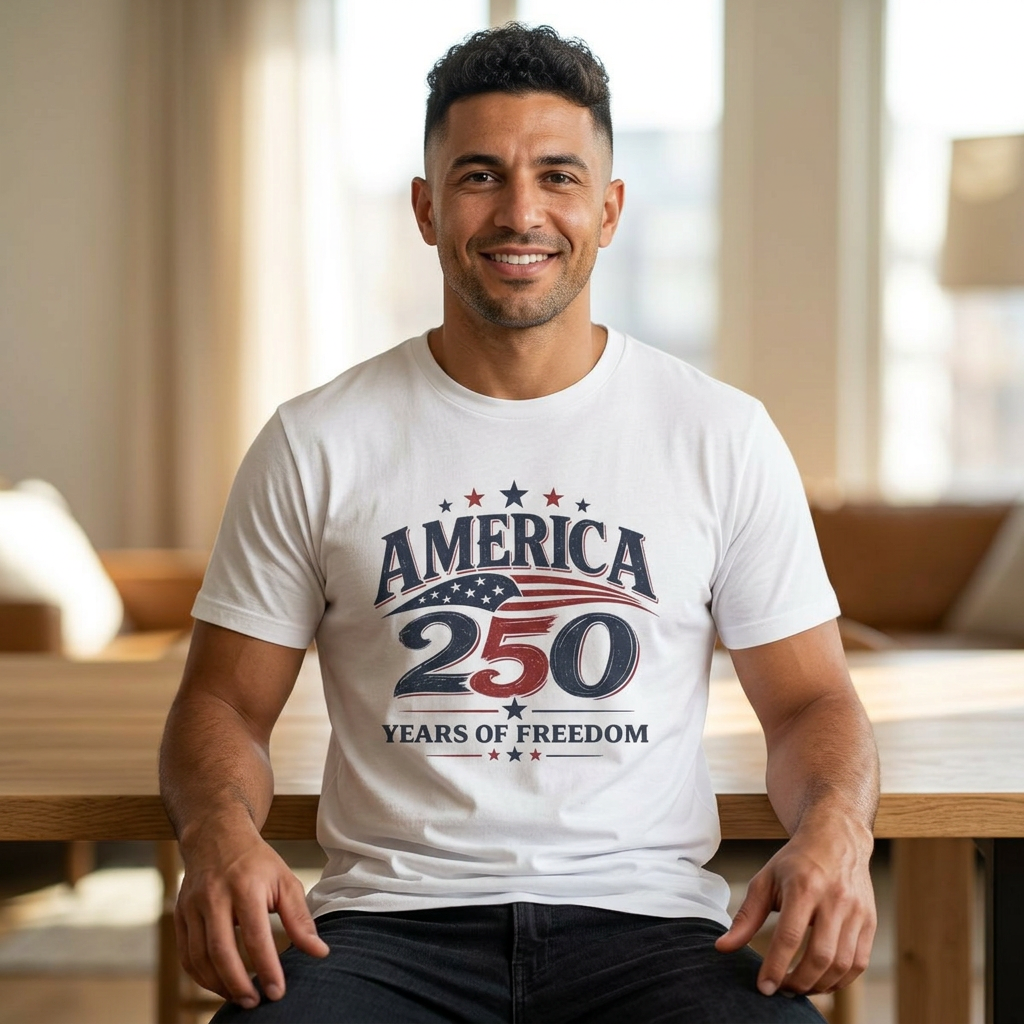 America 250 Years of Freedom T-Shirt — Patriotic 250th Anniversary Tee product thumbnail image