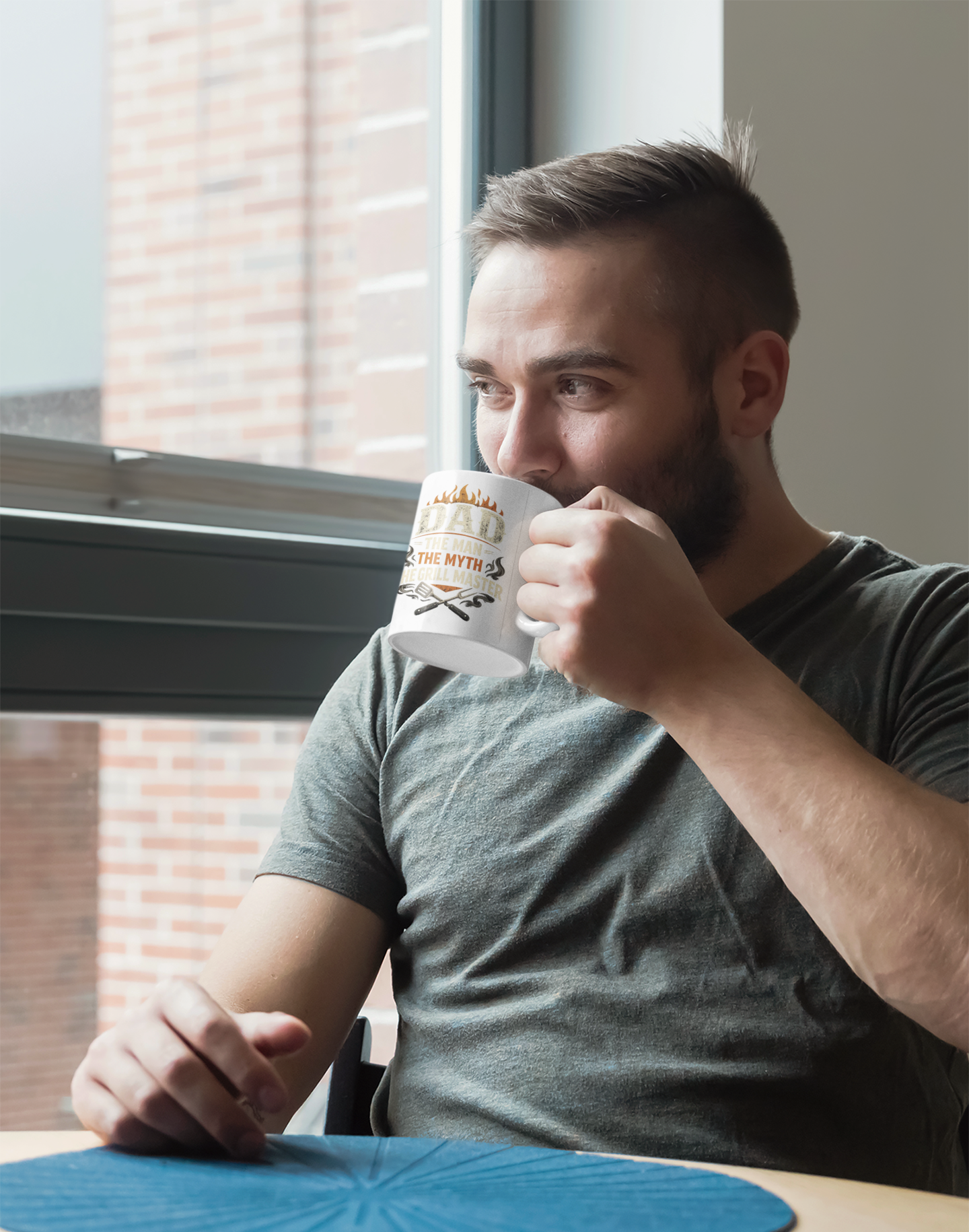 Coffee Mug - Grateful Father's Day Vintage Campfire Design (11oz, 15oz) product thumbnail image