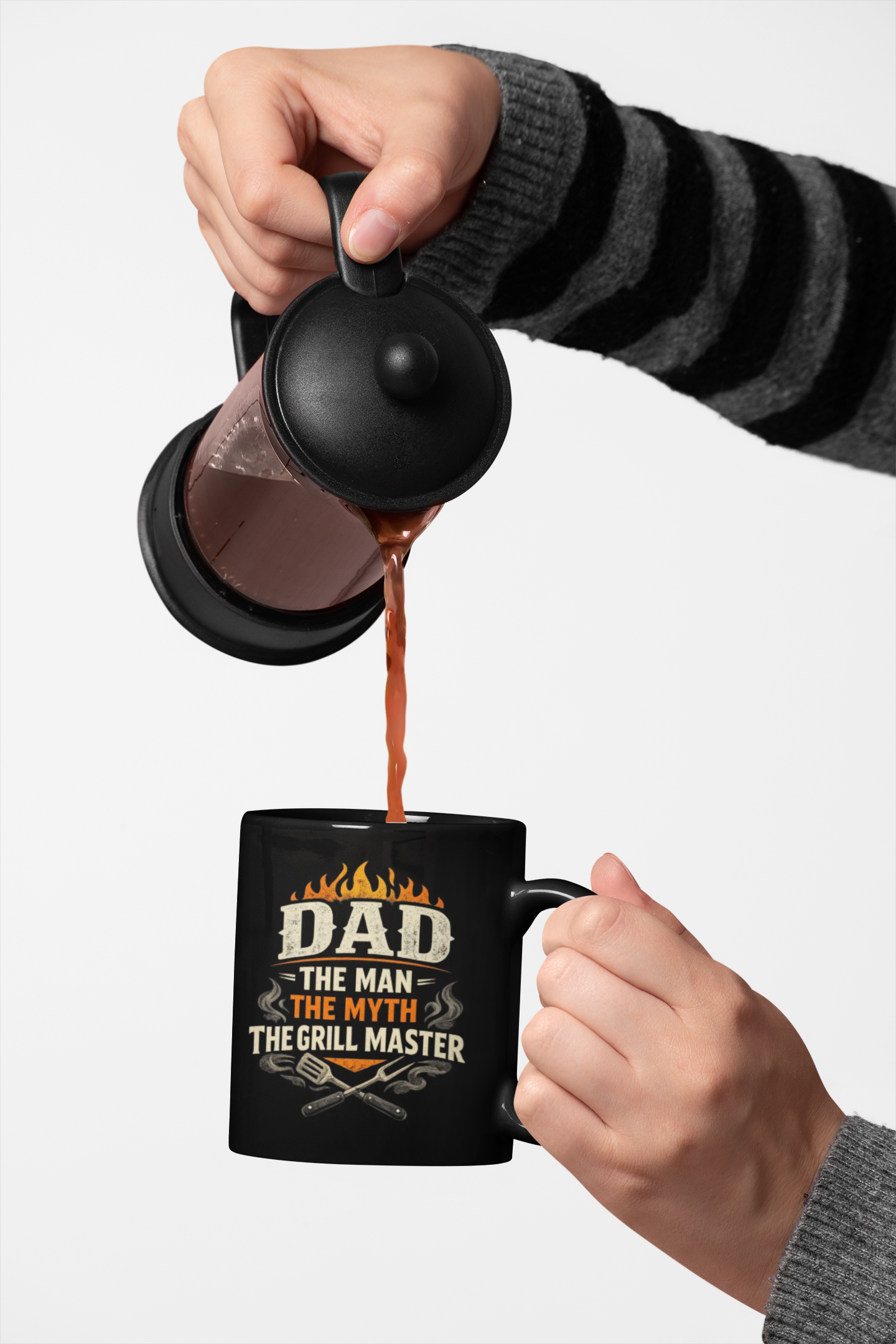 Dad The Man The Myth The Grill Master Coffee Mug — 11oz Black Mug product thumbnail image Dad The Man The Myth The Grill Master Coffee Mug — 11oz Black Mug product thumbnail image
