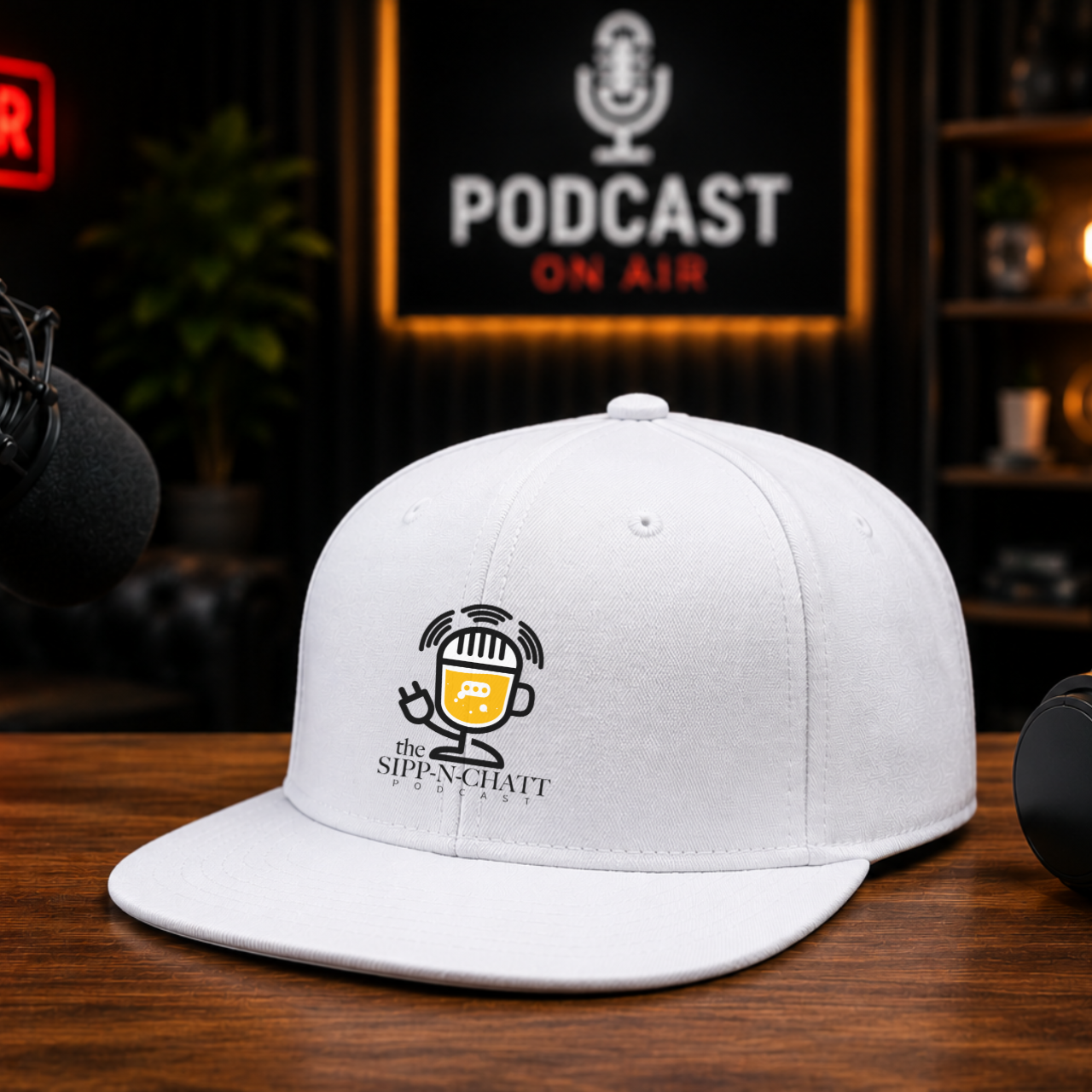 Sipp-N-Chat Flat Bill Snapback product thumbnail image