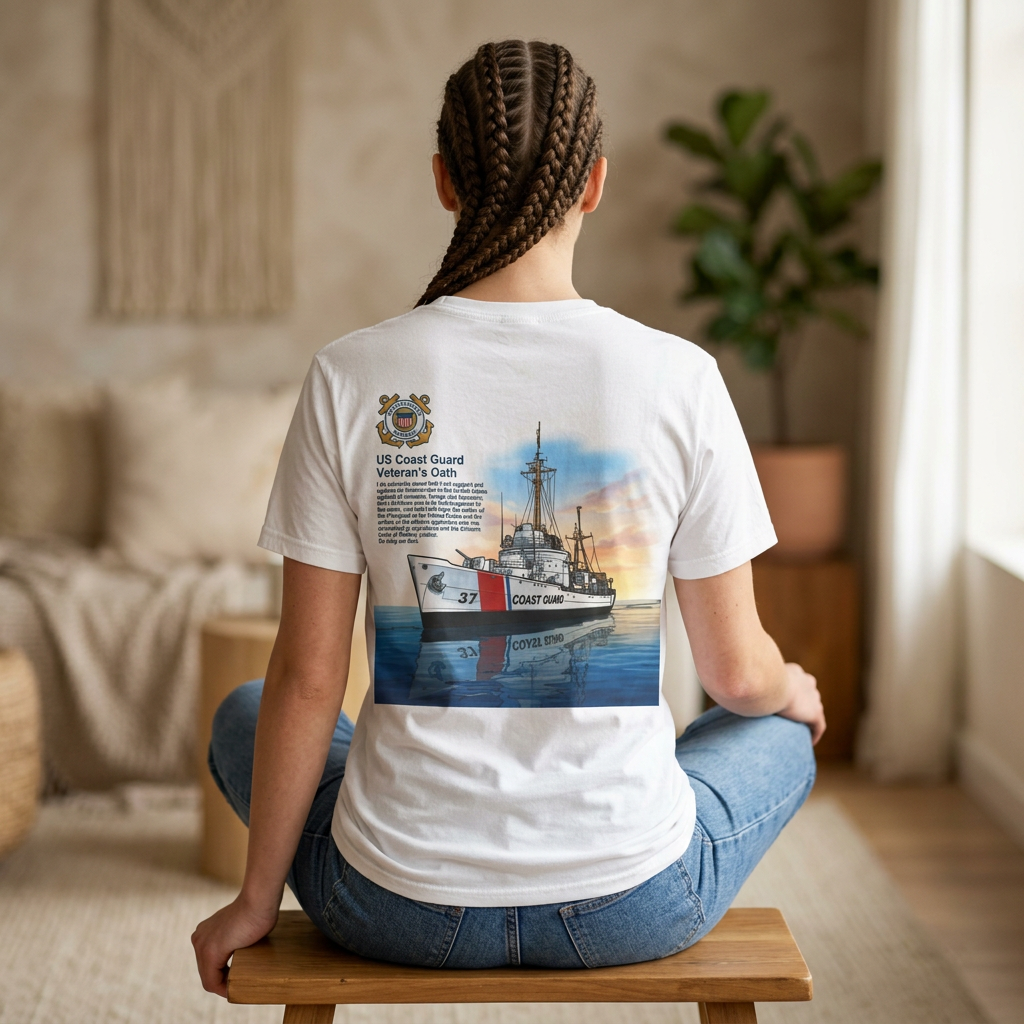 US Coast Guard Veteran T-Shirt — Veteran’s Oath Graphic Tee product thumbnail image