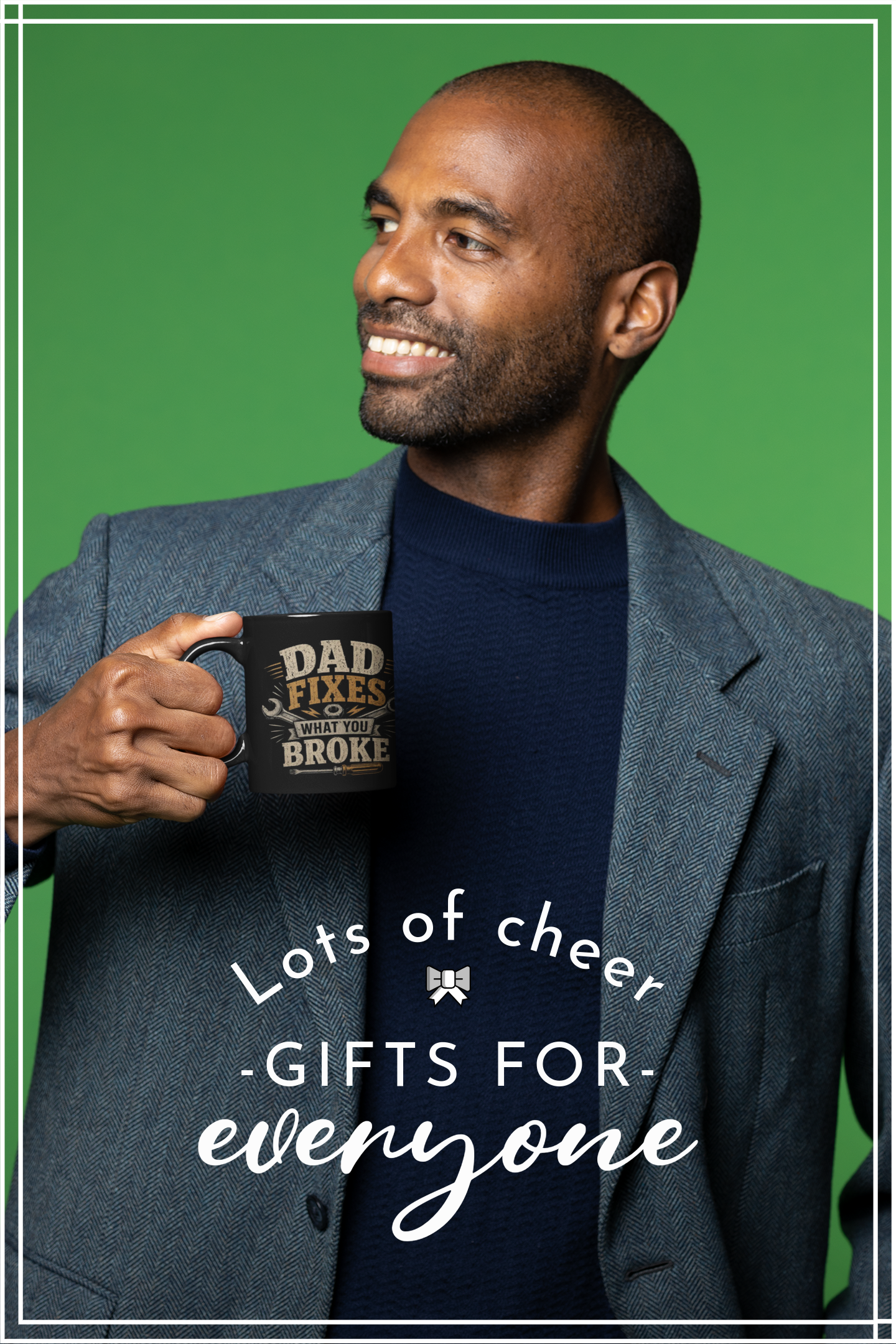 Dad Fixes What You Broke Mug — 11oz Black Coffee Cup, Funny Father's Day Gift for Handy Dads product thumbnail image