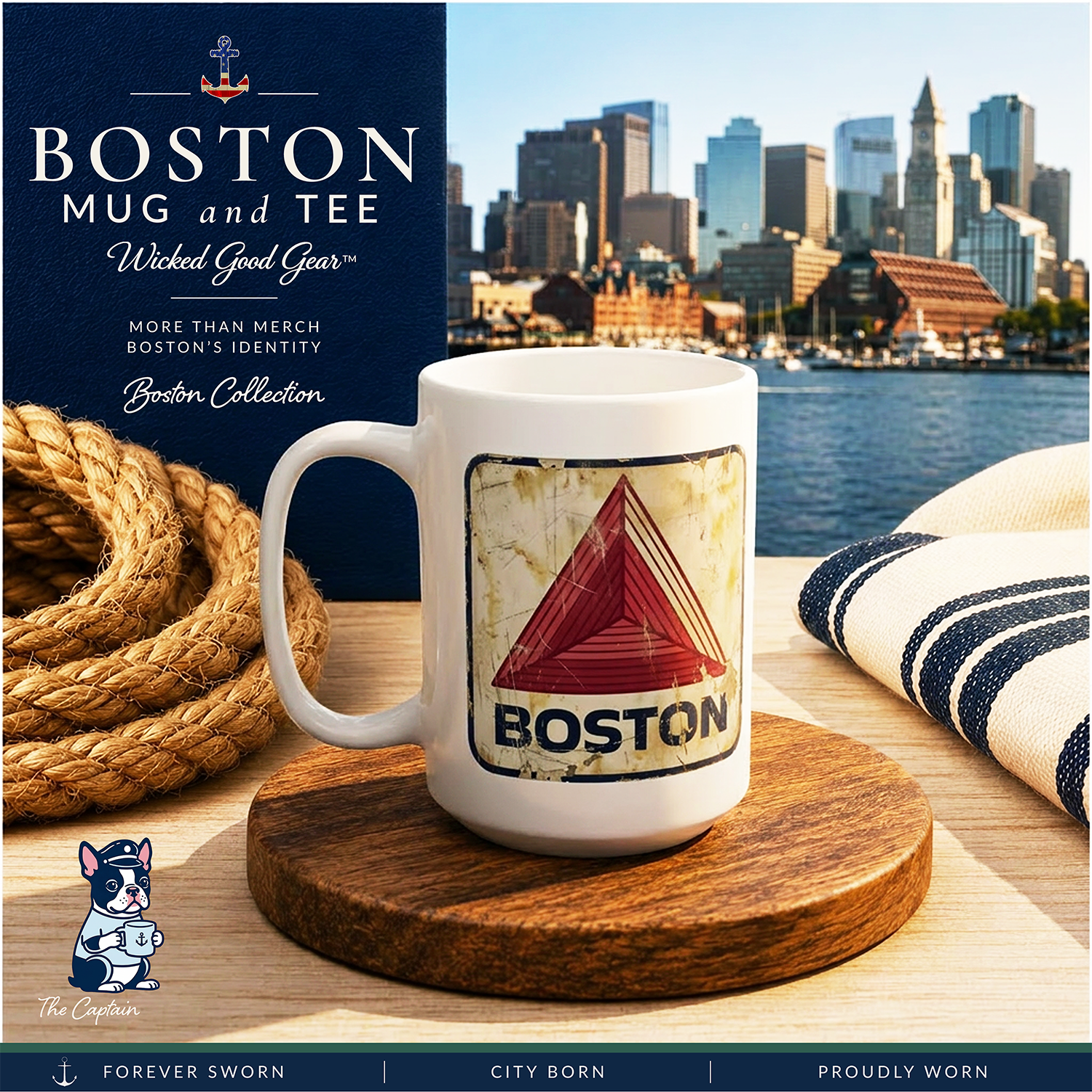 Boston Citgo Sign 15oz Distressed Coffee Mug, Boston Coffee mug, Boston Mug, Gift for her, Gift for him, Fenway Mug product thumbnail image