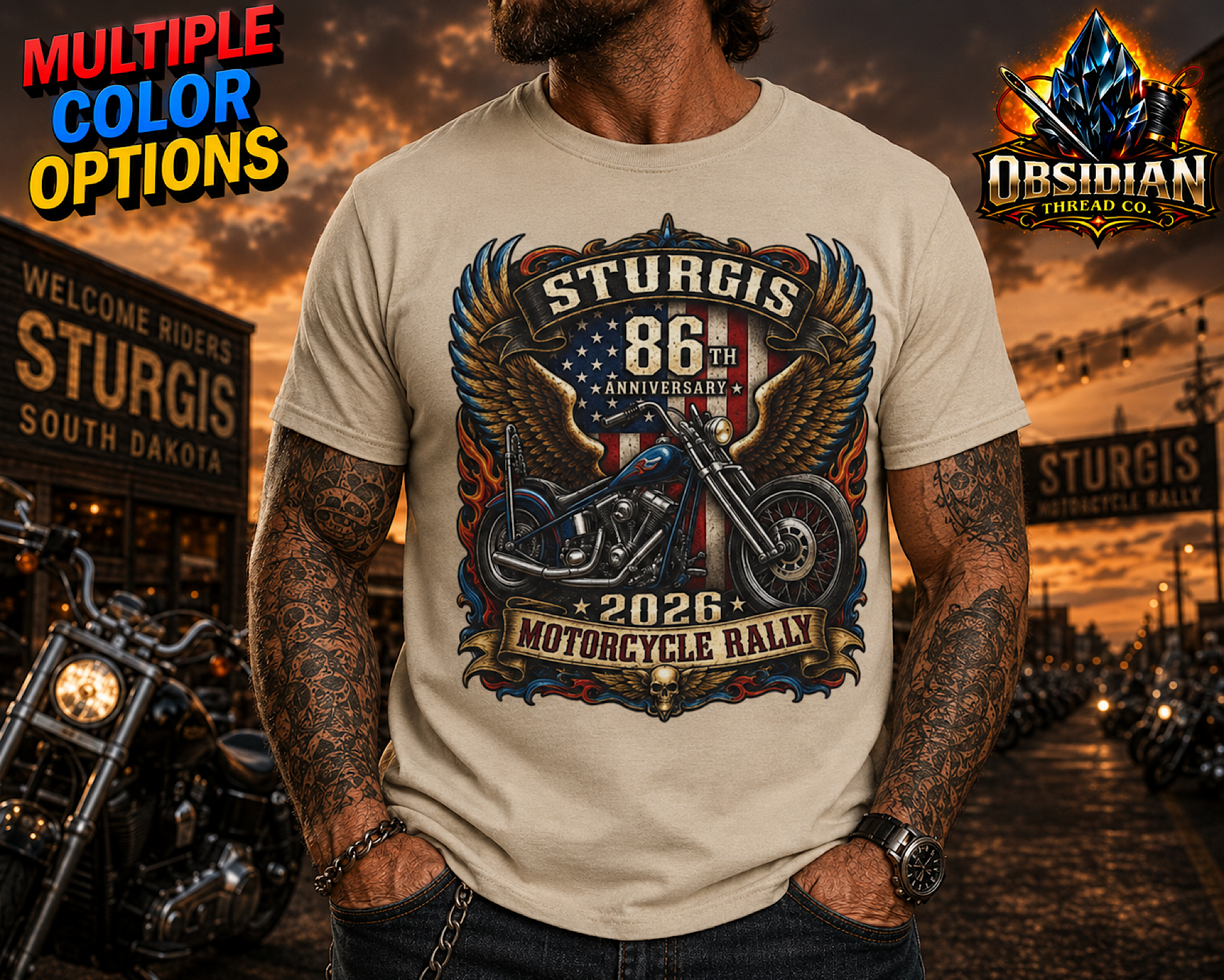 2026 Sturgis Motorcycle Rally Shirt Biker Bike Week South Dakota Chopper Tee product thumbnail image 2026 Sturgis Motorcycle Rally Shirt Biker Bike Week South Dakota Chopper Tee product thumbnail image