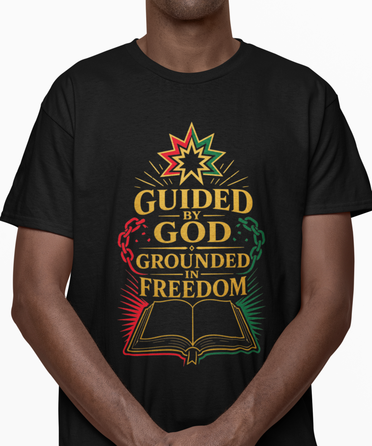 'Guided by God Gildan, Grounded in Freedom' Softstyle Adult Unisex T-Shirt, Juneteenth Independence Faith Tee, product thumbnail image 'Guided by God Gildan, Grounded in Freedom' Softstyle Adult Unisex T-Shirt, Juneteenth Independence Faith Tee, product thumbnail image