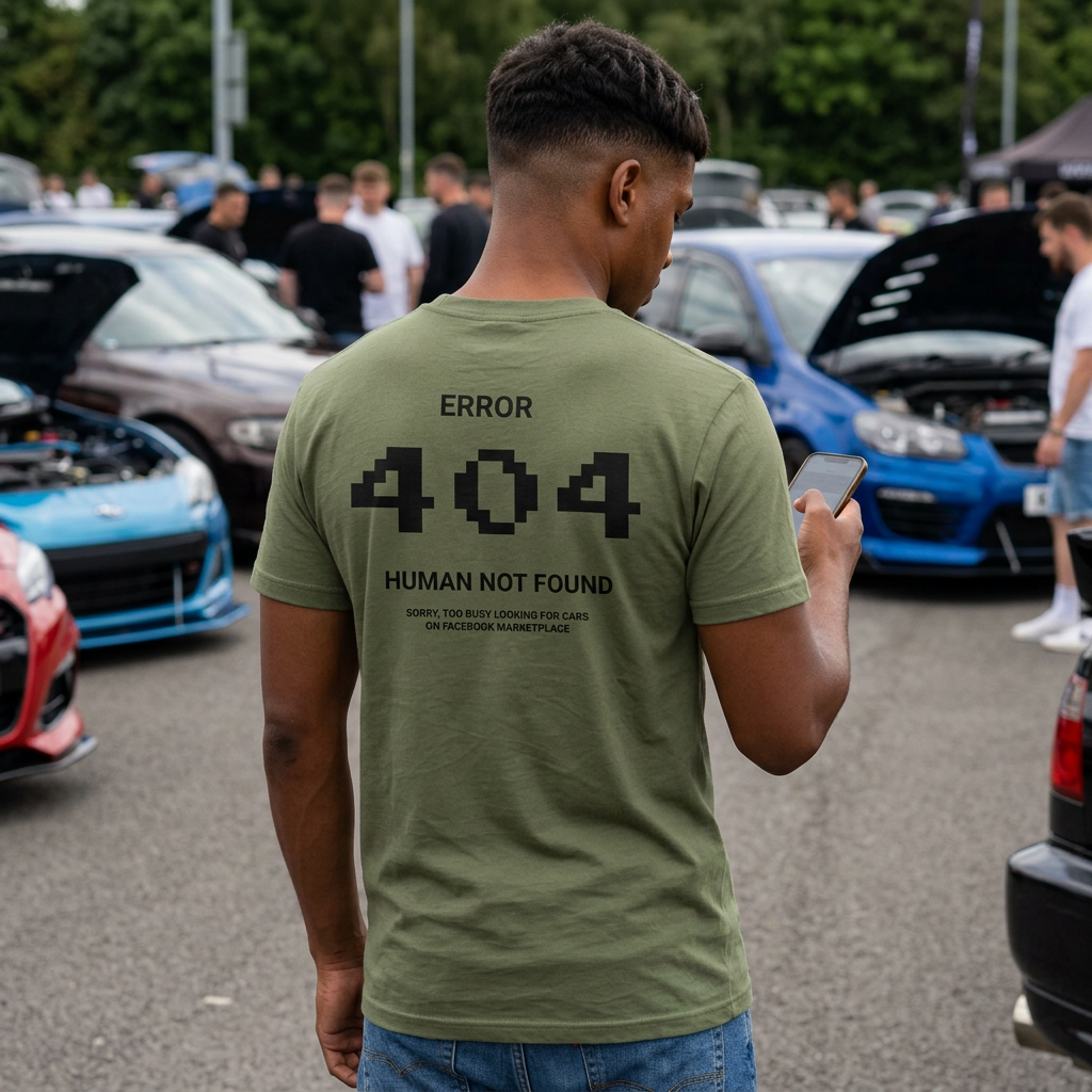 404 Error T-Shirt – "Human Not Found" Tech Graphic Tee