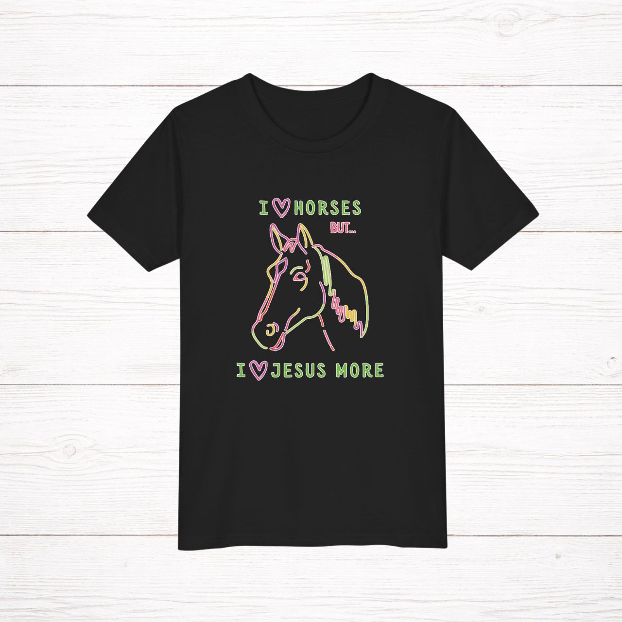 'Jesus Over Horses' Youth Short Sleeve Tee