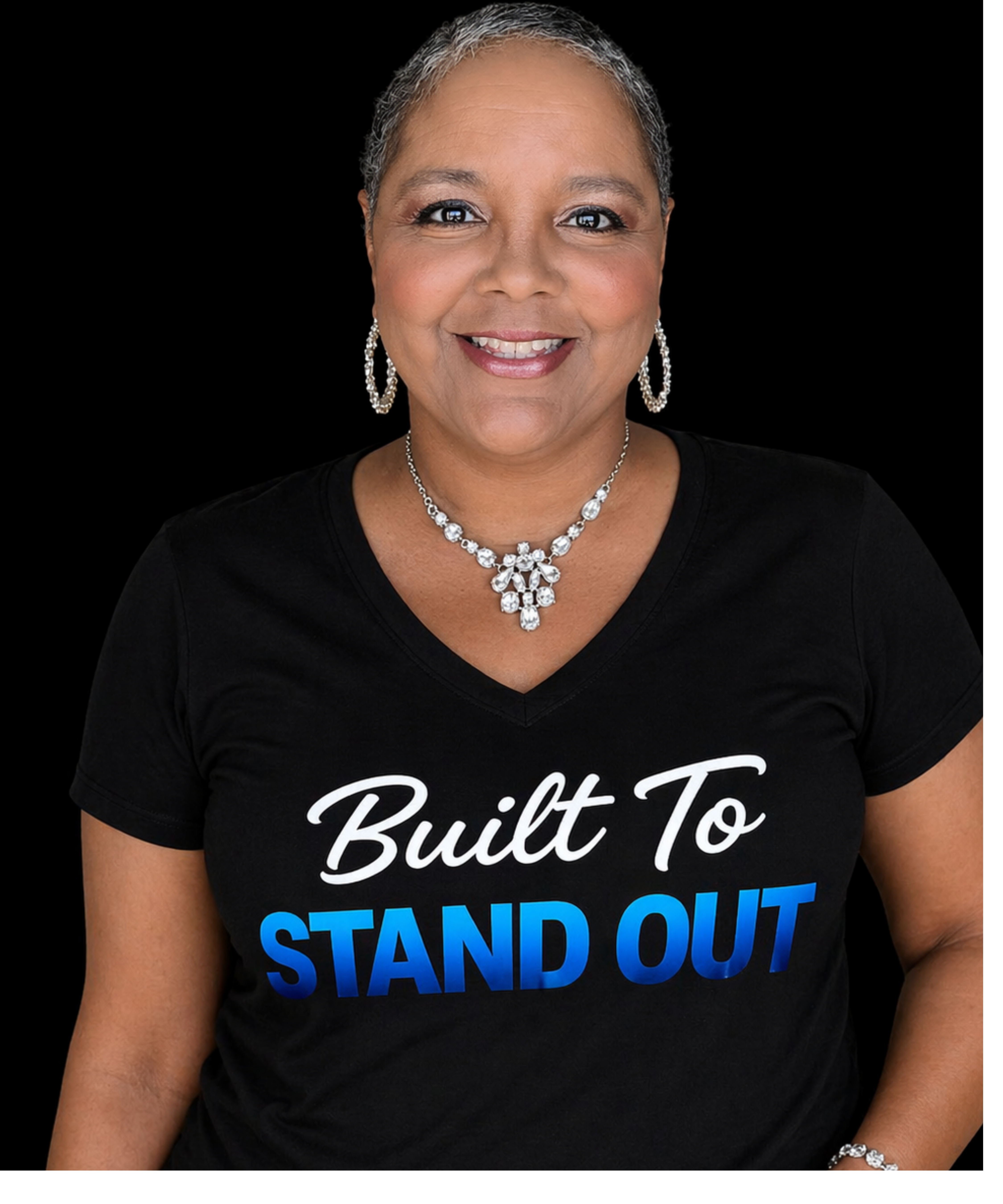 Built To Stand Out V-Neck Tee product thumbnail image Built To Stand Out V-Neck Tee product thumbnail image