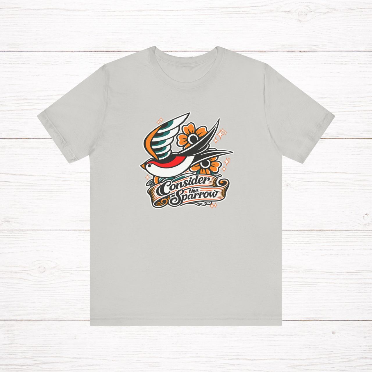 'Consider The Sparrow' Adult Short Sleeve Tee product thumbnail image
