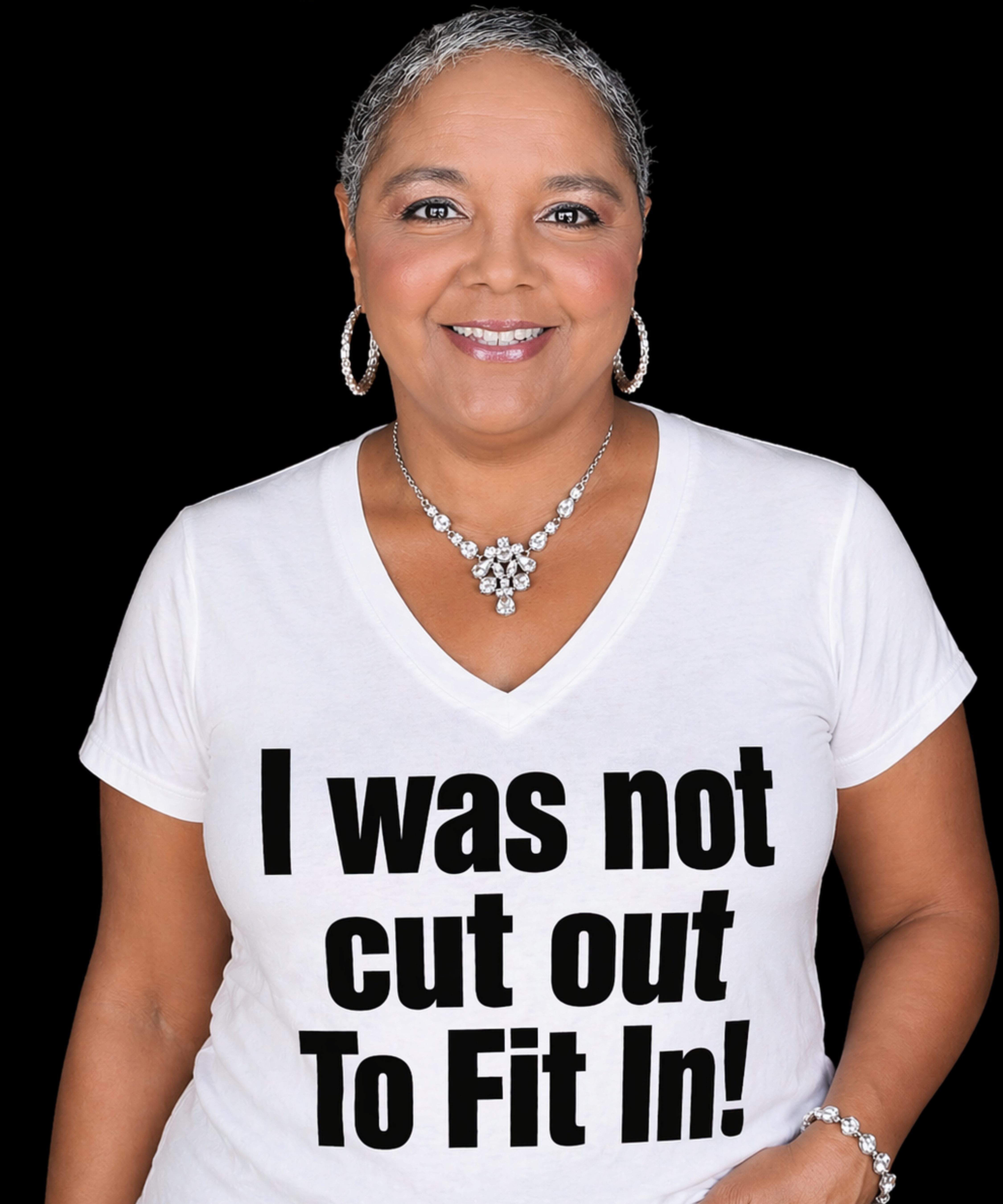 I was not cut out To Fit In! Short Sleeve V-Neck Tee