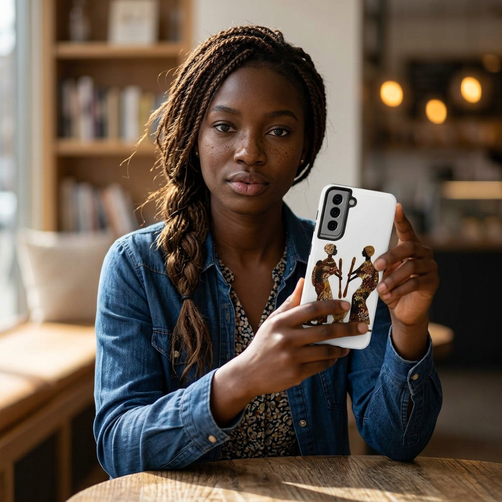 The Pounding Song — African Mothers Mortar &amp; Mantle Tough Phone Case— Protective Cover product thumbnail image