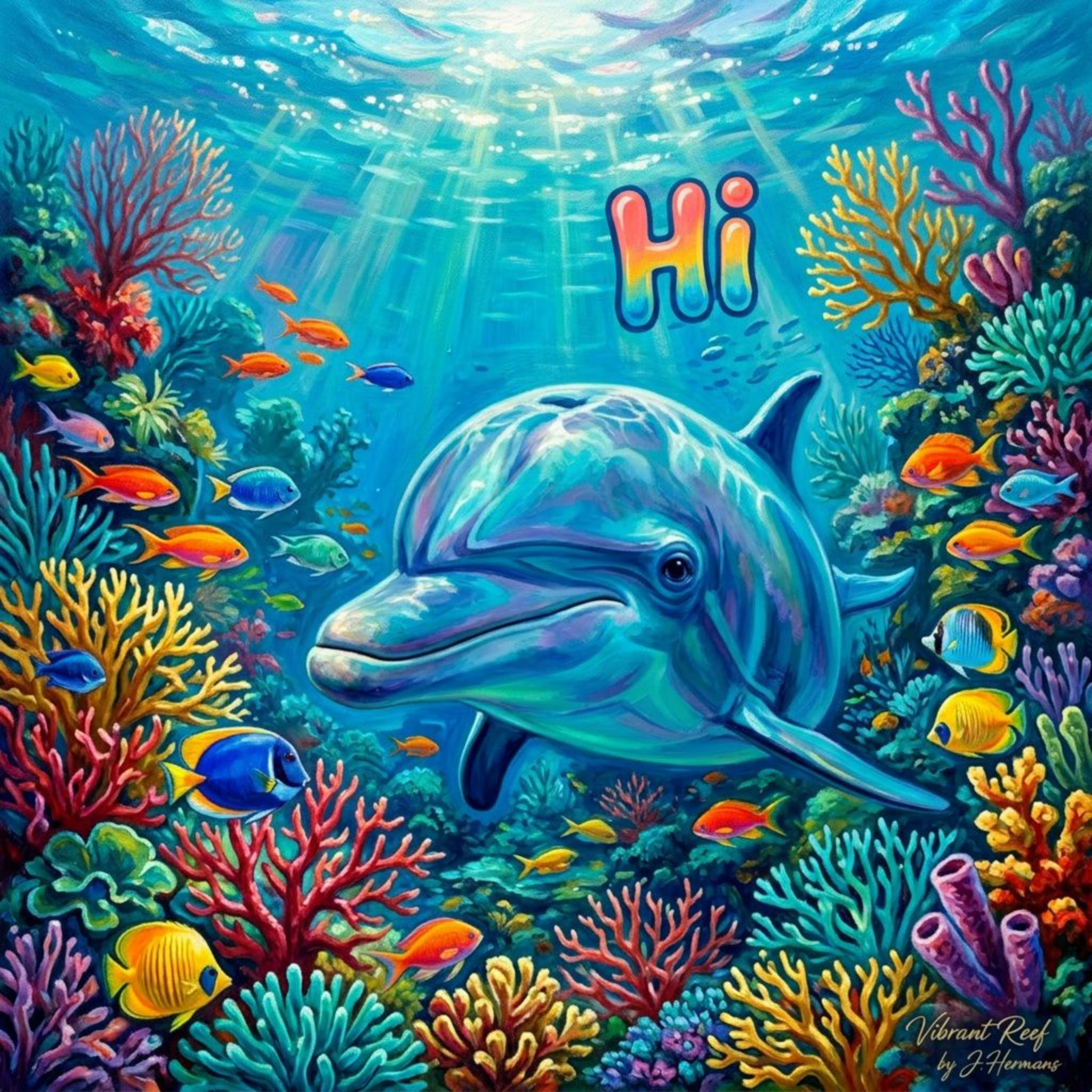 Infant Tee — Cute Dolphin "Hi" Ocean Graphic Baby Shirt product thumbnail image Infant Tee — Cute Dolphin "Hi" Ocean Graphic Baby Shirt product thumbnail image