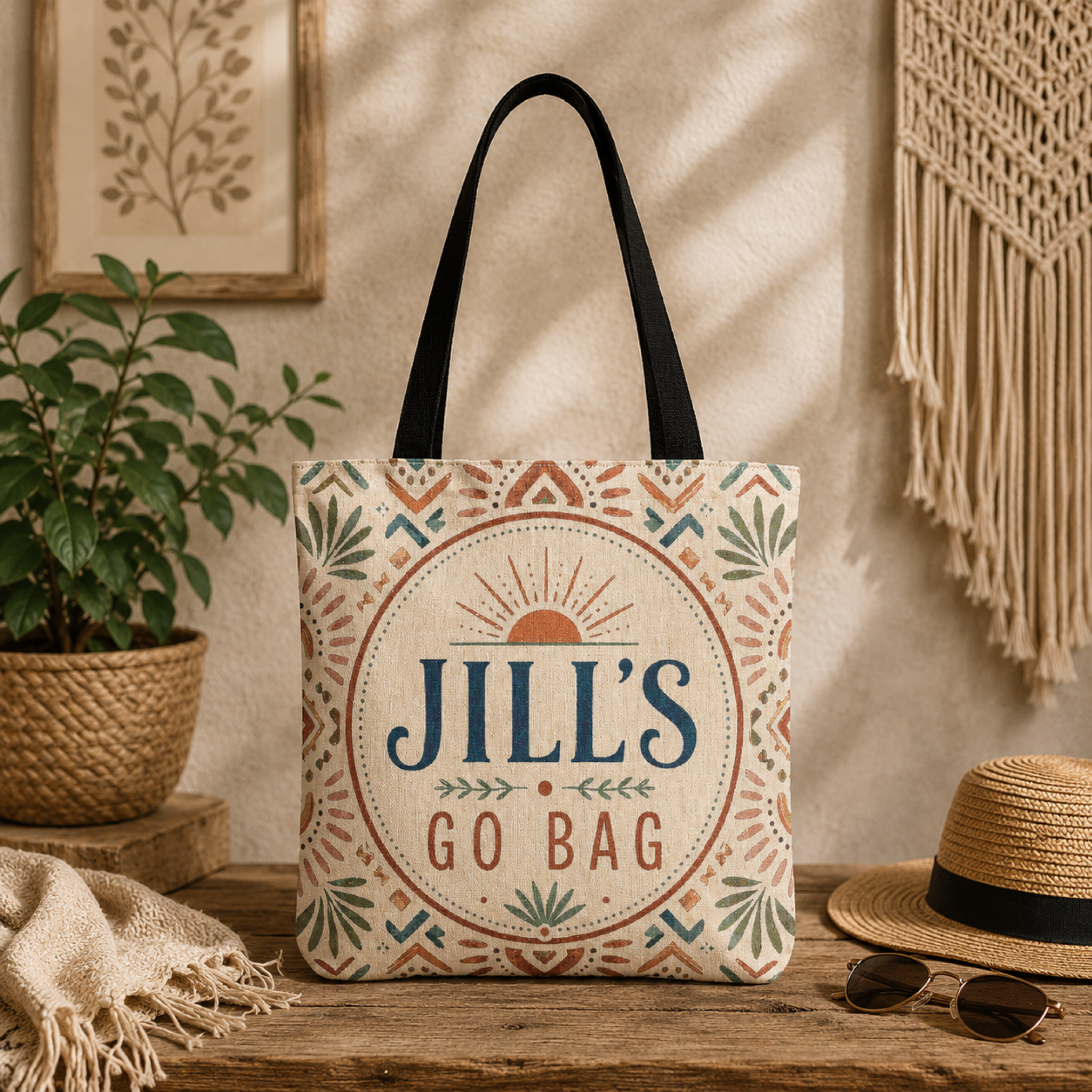 Personalized Woven Tote product thumbnail image Personalized Woven Tote product thumbnail image