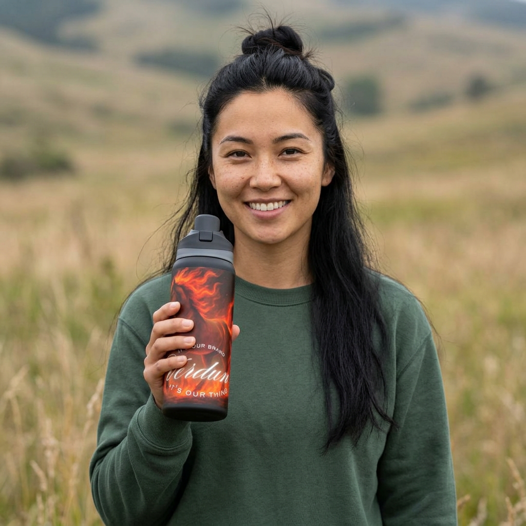 Insulated Water Bottle — Fiery Horse 32oz Stainless Steel Bottle