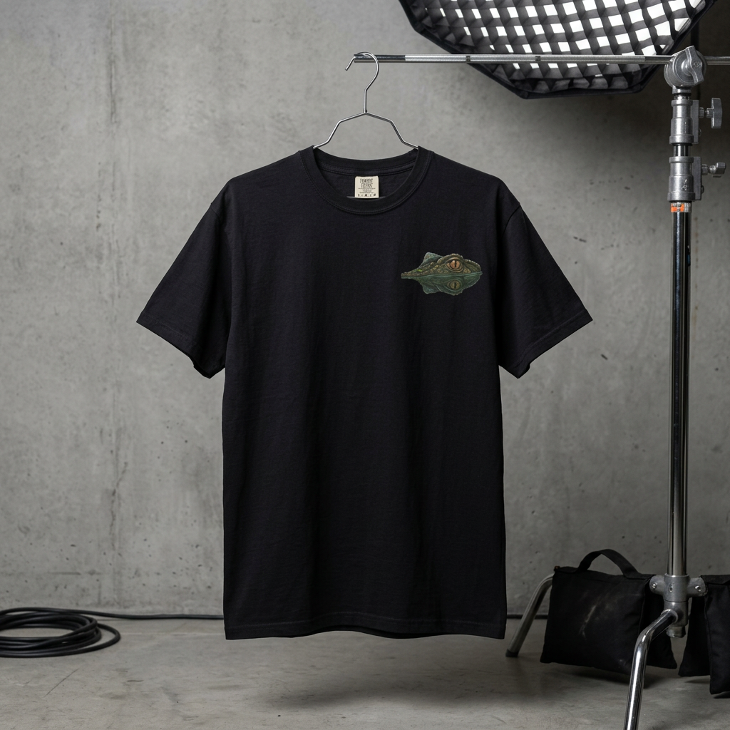 Crocodile Comic T-Shirt – “I’m Not Just ‘Gatoring’ My Thoughts” Graphic Tee product thumbnail image