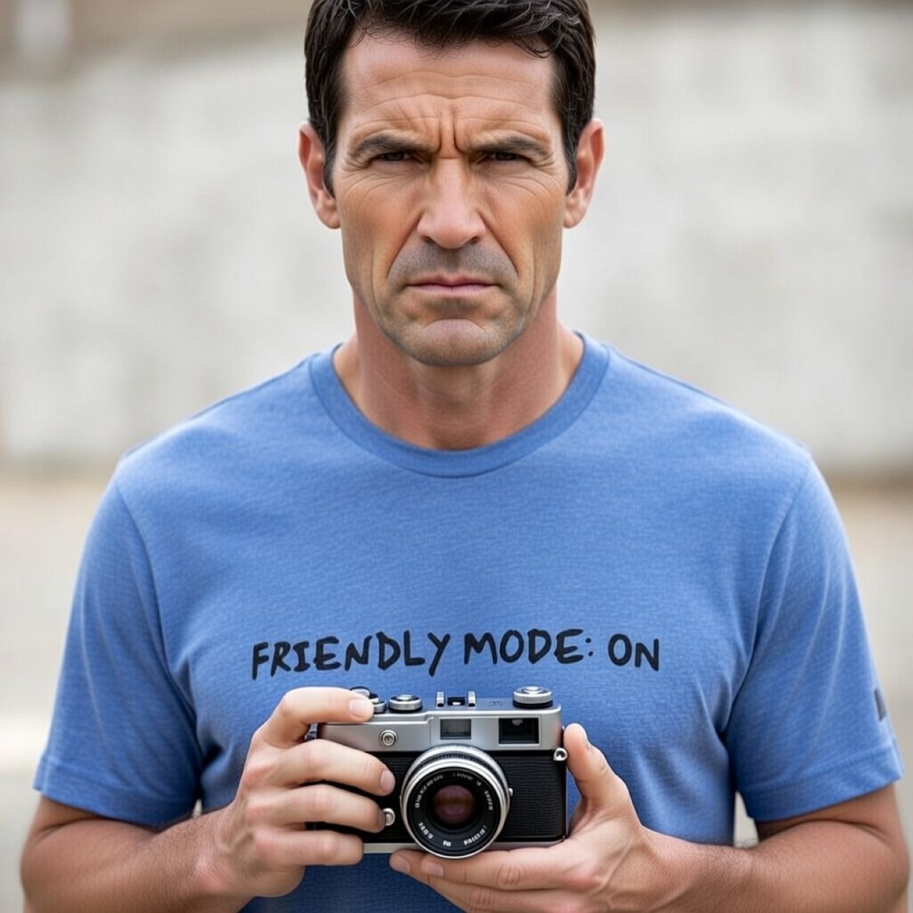 Friendly Mode Tee – Oversized Casual &amp; Lifestyle T-Shirt product thumbnail image