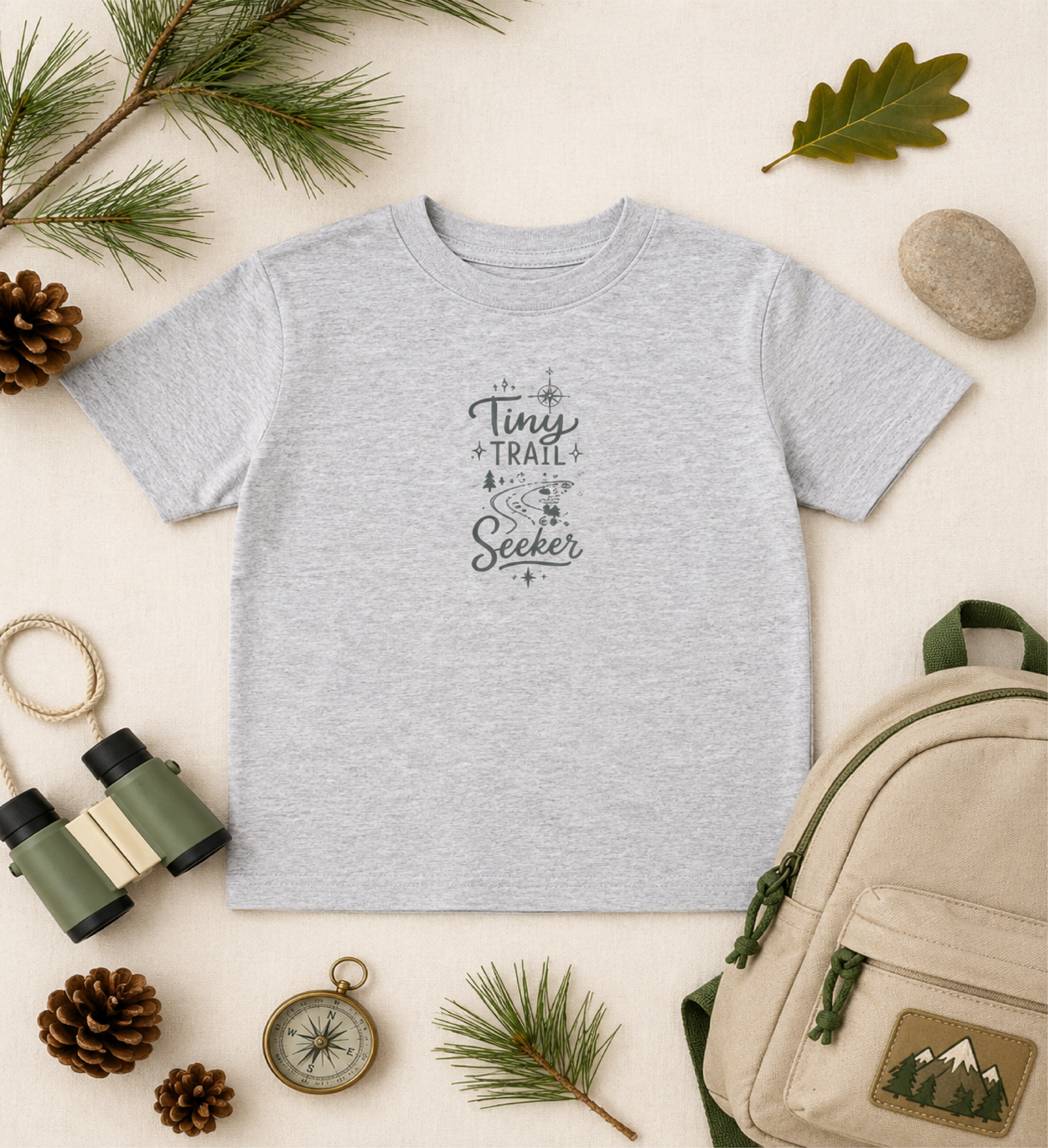 Tiny Trail Seeker Kids Nature T-Shirt — Toddler & Youth Outdoor Tee — Gift for Little Hikers — Kids Camping Shirt — Sizes 2T–5/6T product thumbnail image Tiny Trail Seeker Kids Nature T-Shirt — Toddler & Youth Outdoor Tee — Gift for Little Hikers — Kids Camping Shirt — Sizes 2T–5/6T product thumbnail image