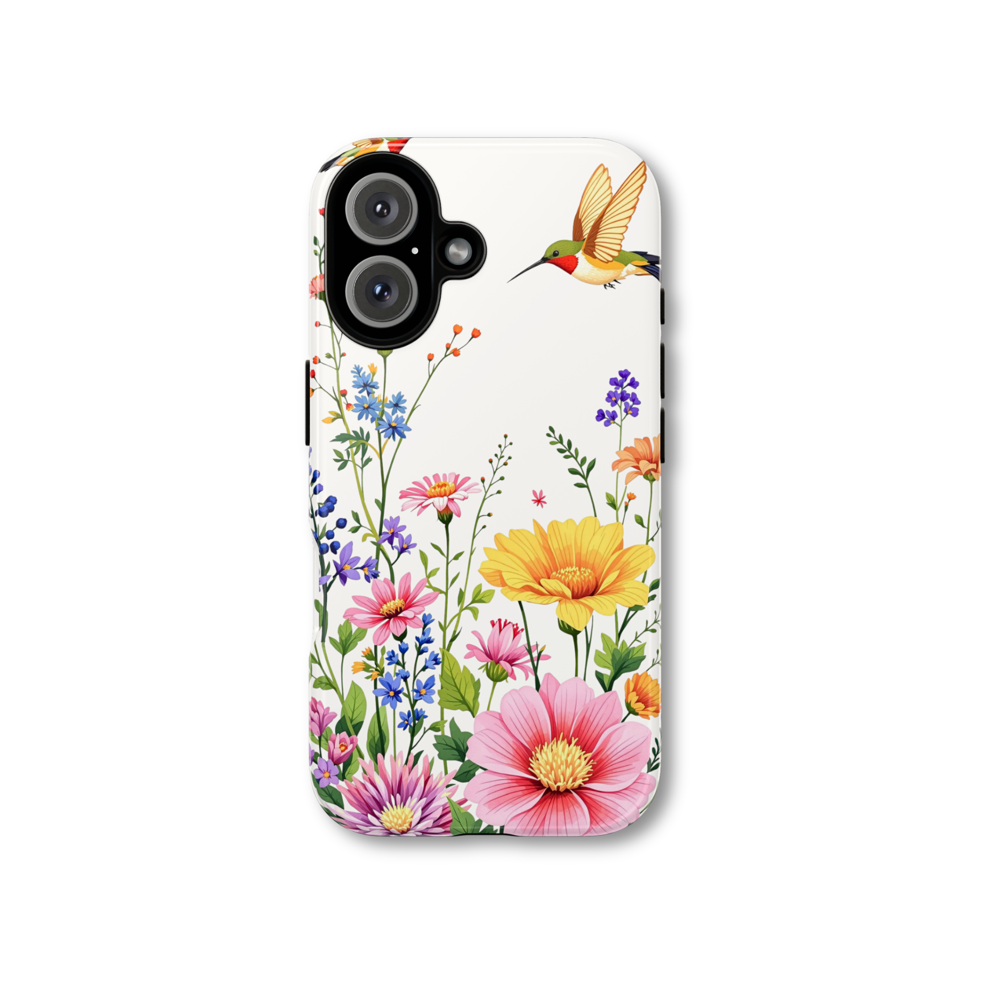 Hummingbird Wildflower Phone Case – Floral Tough Protective Cover product thumbnail image